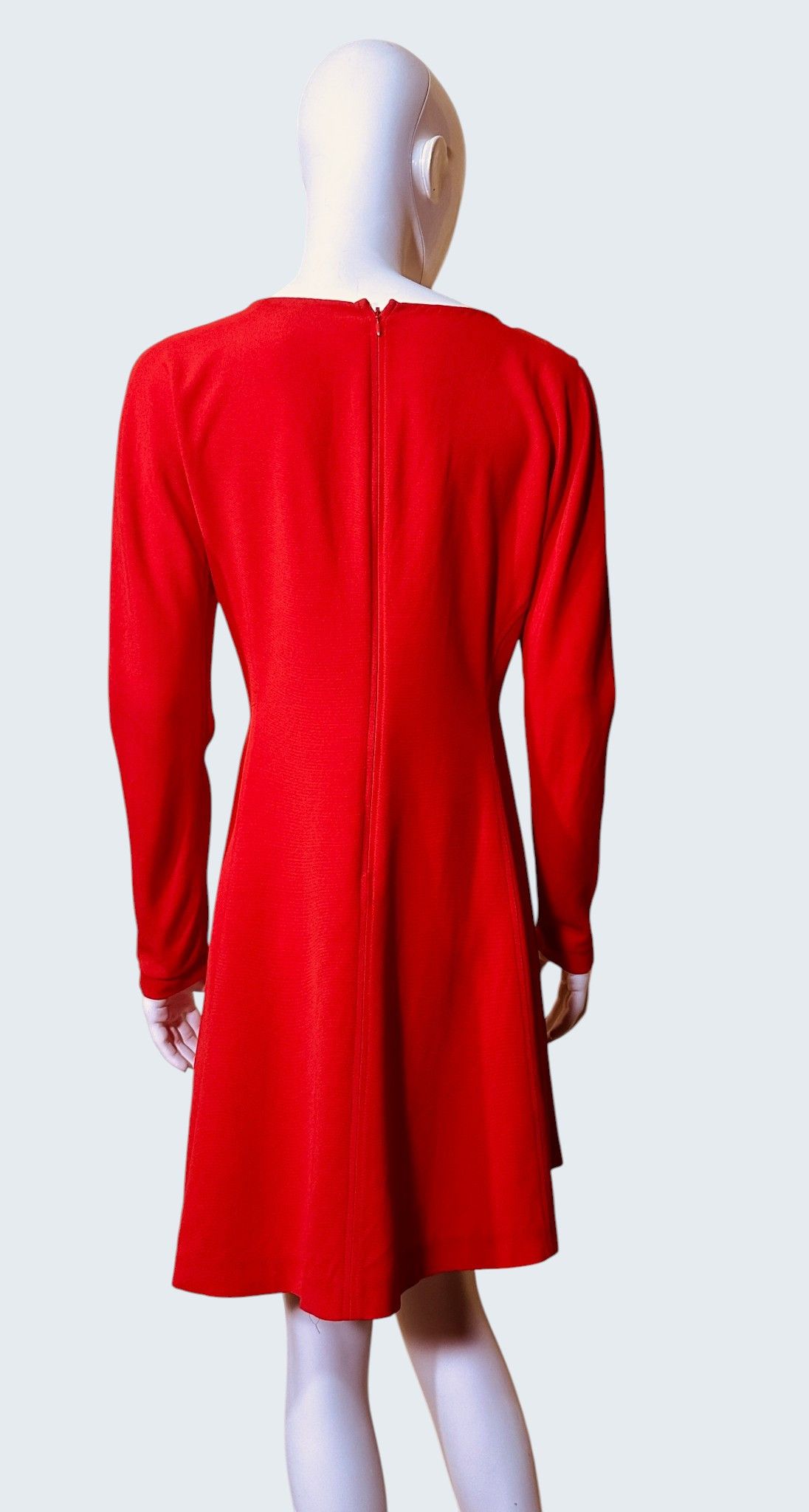 Diane von Furstenberg V-Neck Paneled Dress Sun Dried Tomato Size L / US 10 / IT 46 - 4 Thumbnail