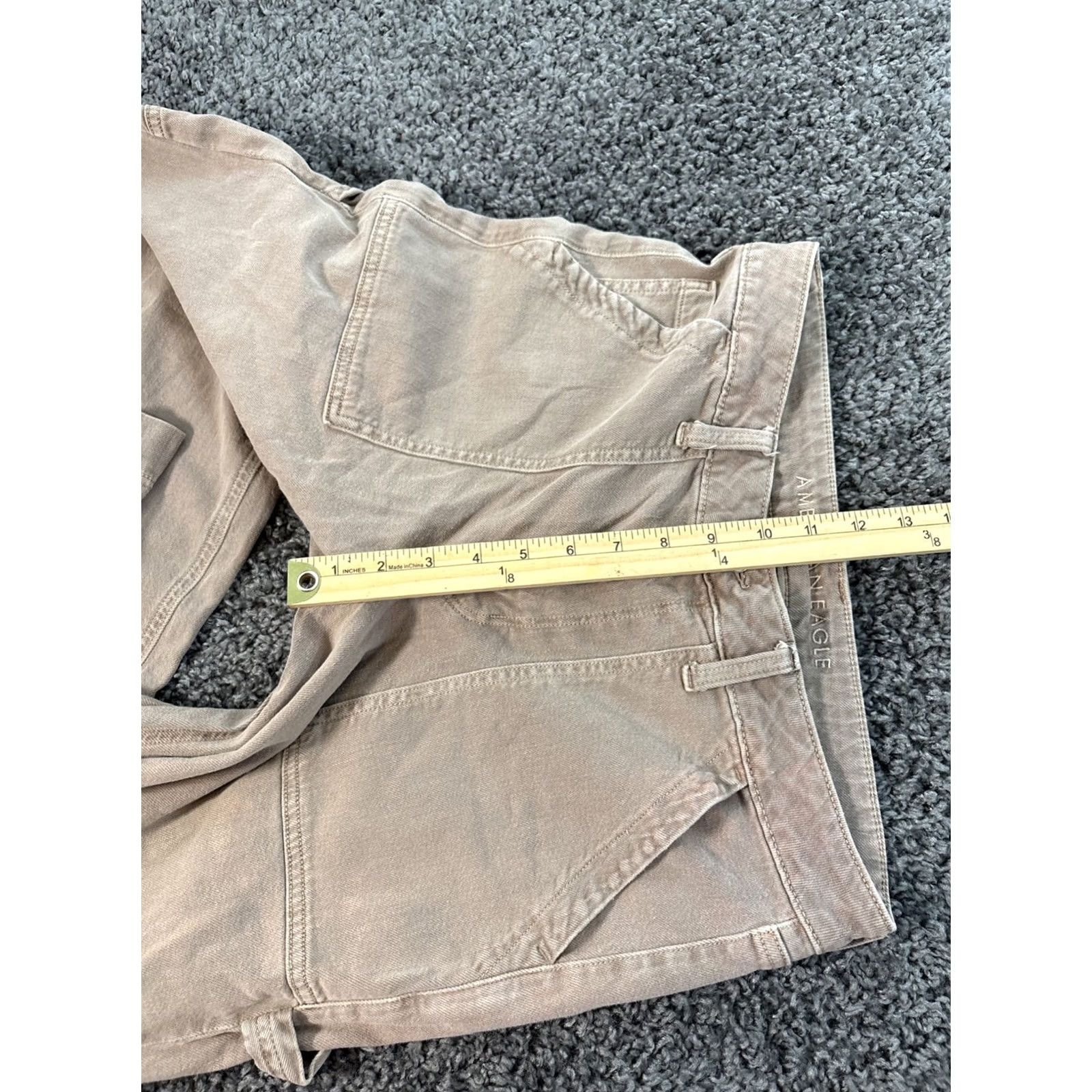 American Eagle Outfitters VINTAGE American Eagle Outfitters Super High Rise Baggy Wide Leg Jeans Women 8 Brown Distressed 30x30 Denim Cotton Blend 5-Pocket Relaxed Jeans Size ONE SIZE - 5 Thumbnail