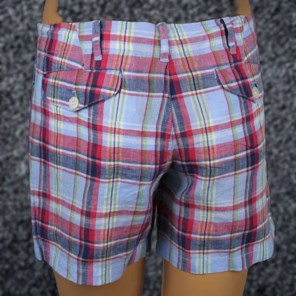 Ralph Lauren Ralph Lauren Sport Blue Red Green Plaid Shorts NWT 2 Women Multi-Color 100% Cotton Casual Shorts Mens Womens Girls Size 26" / US 2 / IT 38 - 1 Thumbnail