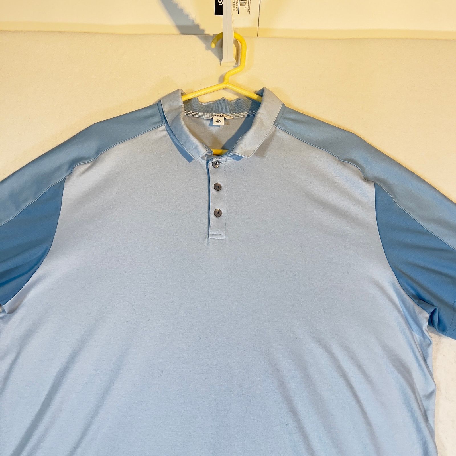 Calvin Klein Calvin Klein Polo Shirt Mens XL Blue Colorblock Short Sleeve Size US XL / EU 56 / 4 - 3 Thumbnail