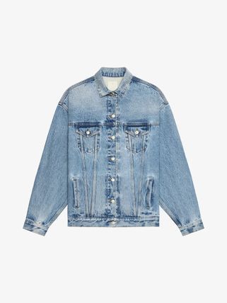 image of Givenchy O1Srvl11E0224 Denim Jackets In Blue, Women's (Size XS)