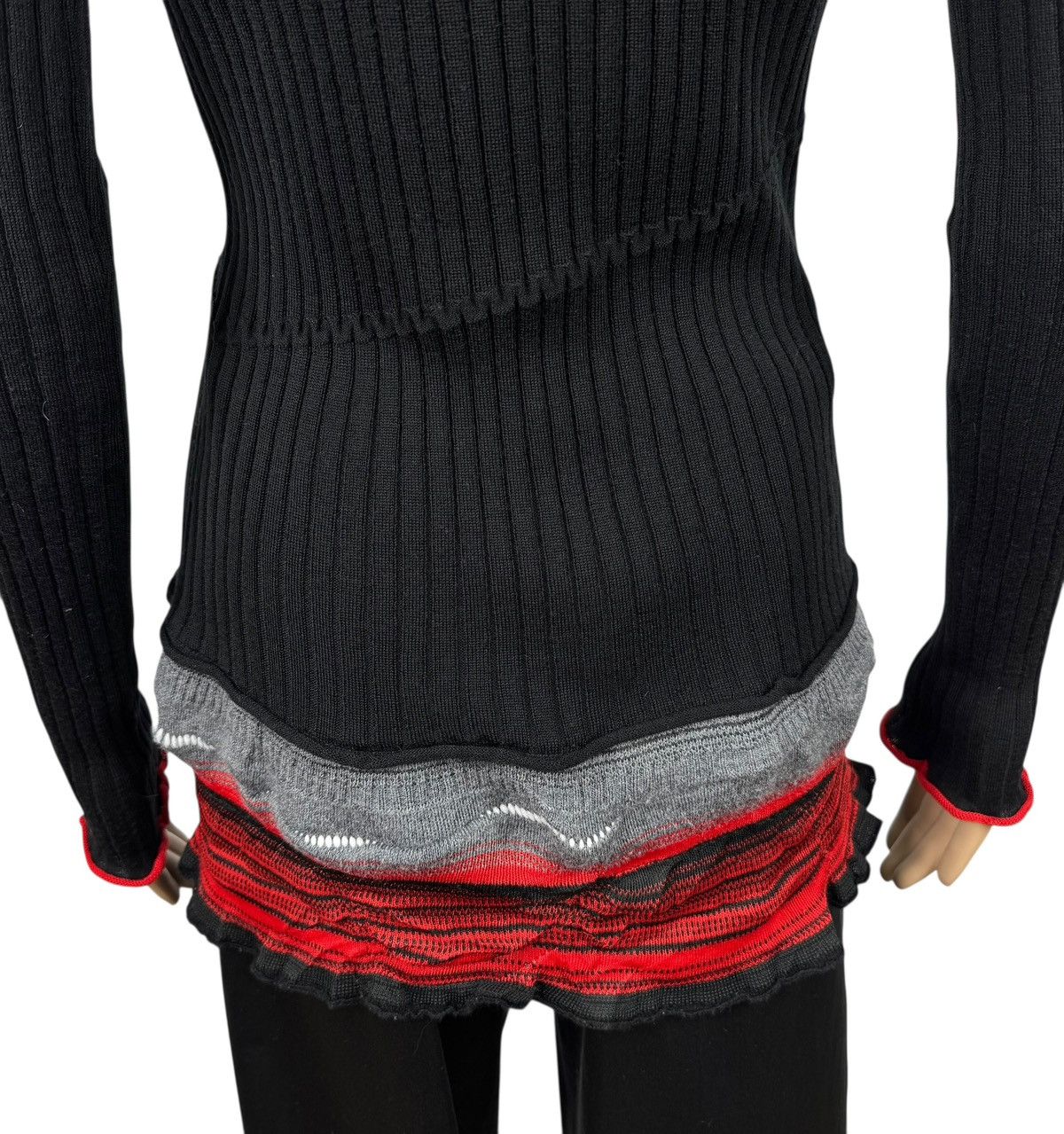 Marithe + Francois Girbaud Marithe Francois Girbaud Wool Cardigan Ribbed Asymmetrical 3 Size L / US 10 / IT 46 - 8 Thumbnail
