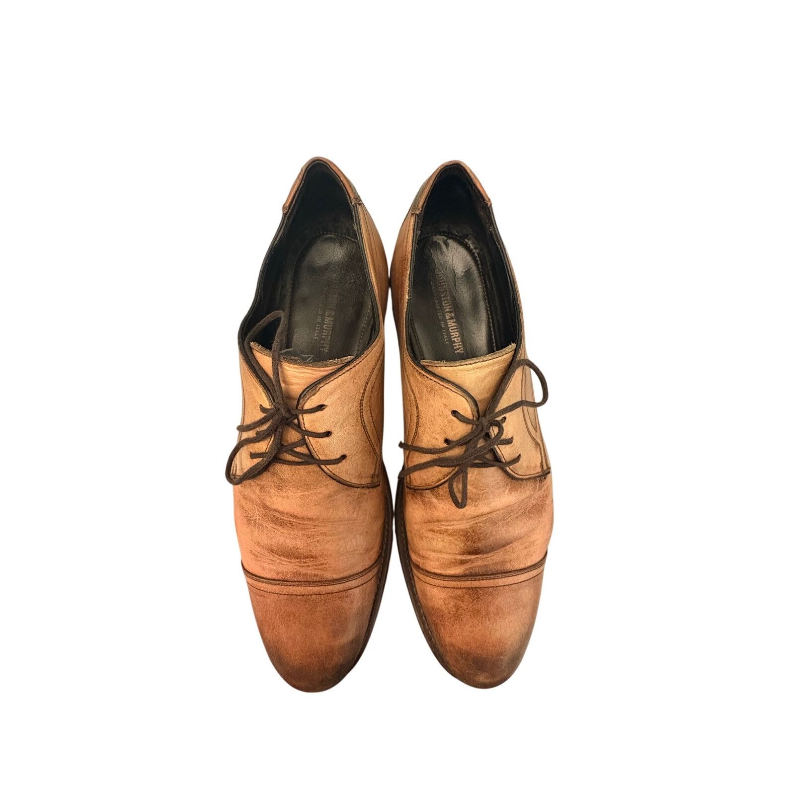 Johnston & Murphy Johnston and Murphy Lught Brown Burnished Oxford. Shoe 11.5 Size US 11.5 / EU 44-45 - 2 Thumbnail