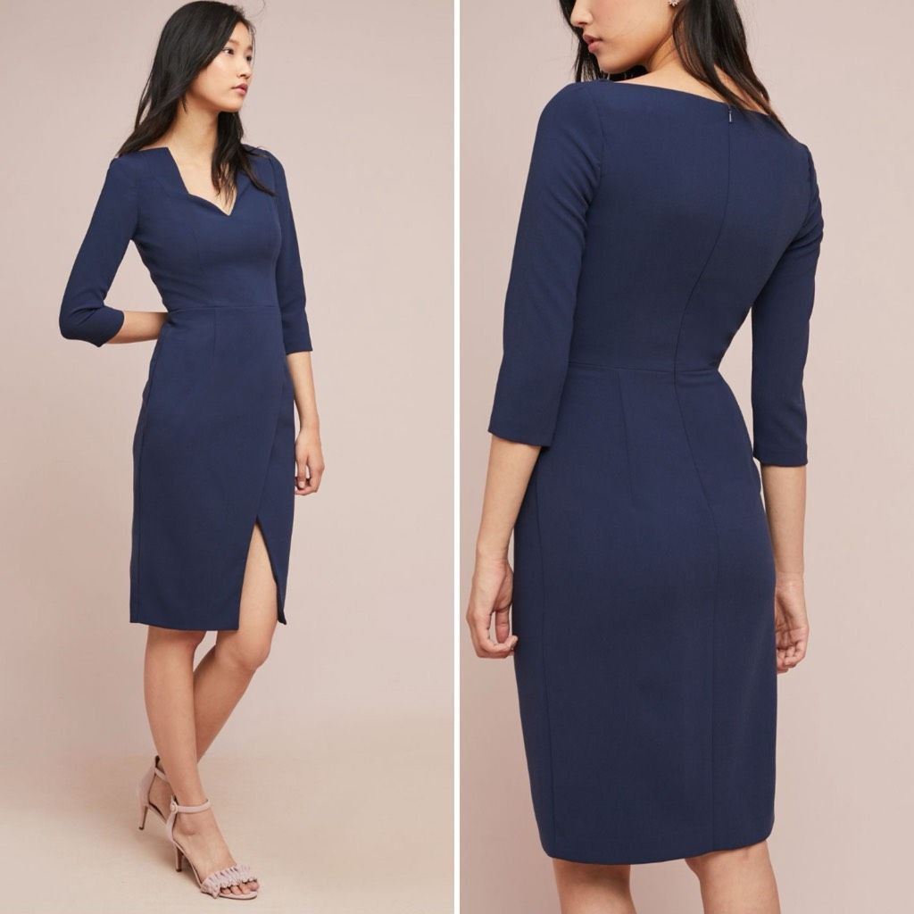 Other Black Halo Oklahoma Charlene Sheath Dress Dark Blue 12 Size XL / US 12-14 / IT 48-50 - 1 Thumbnail