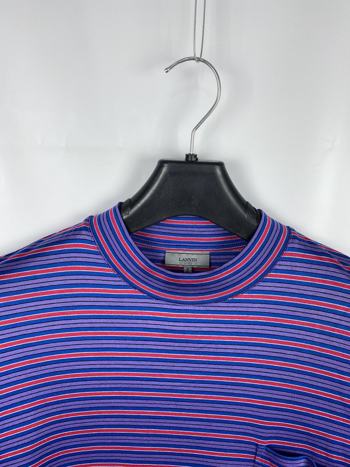 Lanvin Lanvin Polished Cotton Multicolor Striped Crewneck Longsleev Size US M / EU 48-50 / 2 - 4 Thumbnail