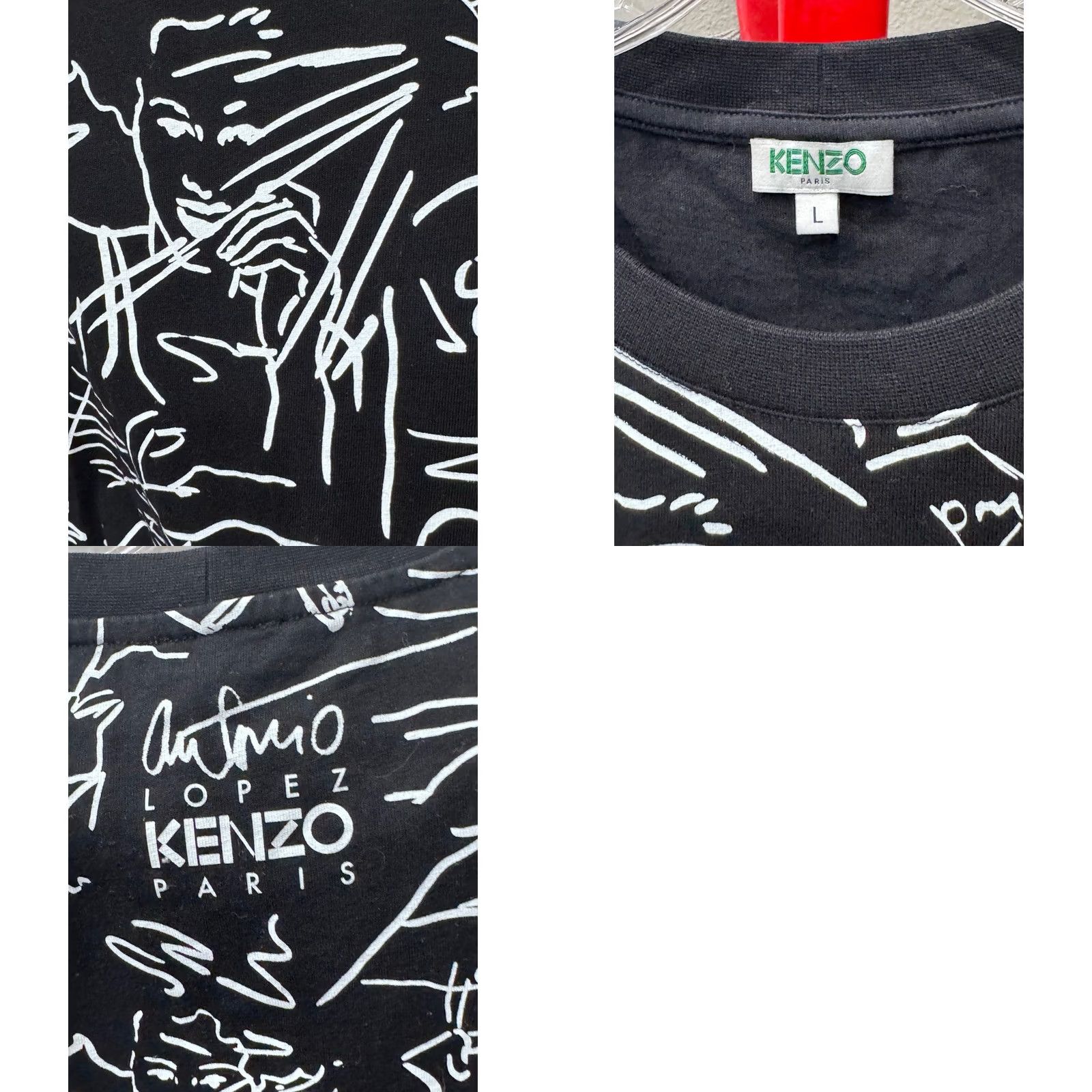 Kenzo WOMENS Kenzo Paris Antonio Lopez Large L TEE T SHIRT Shirt Womens Multicolor L 90s Size L / US 10 / IT 46 - 8 Thumbnail
