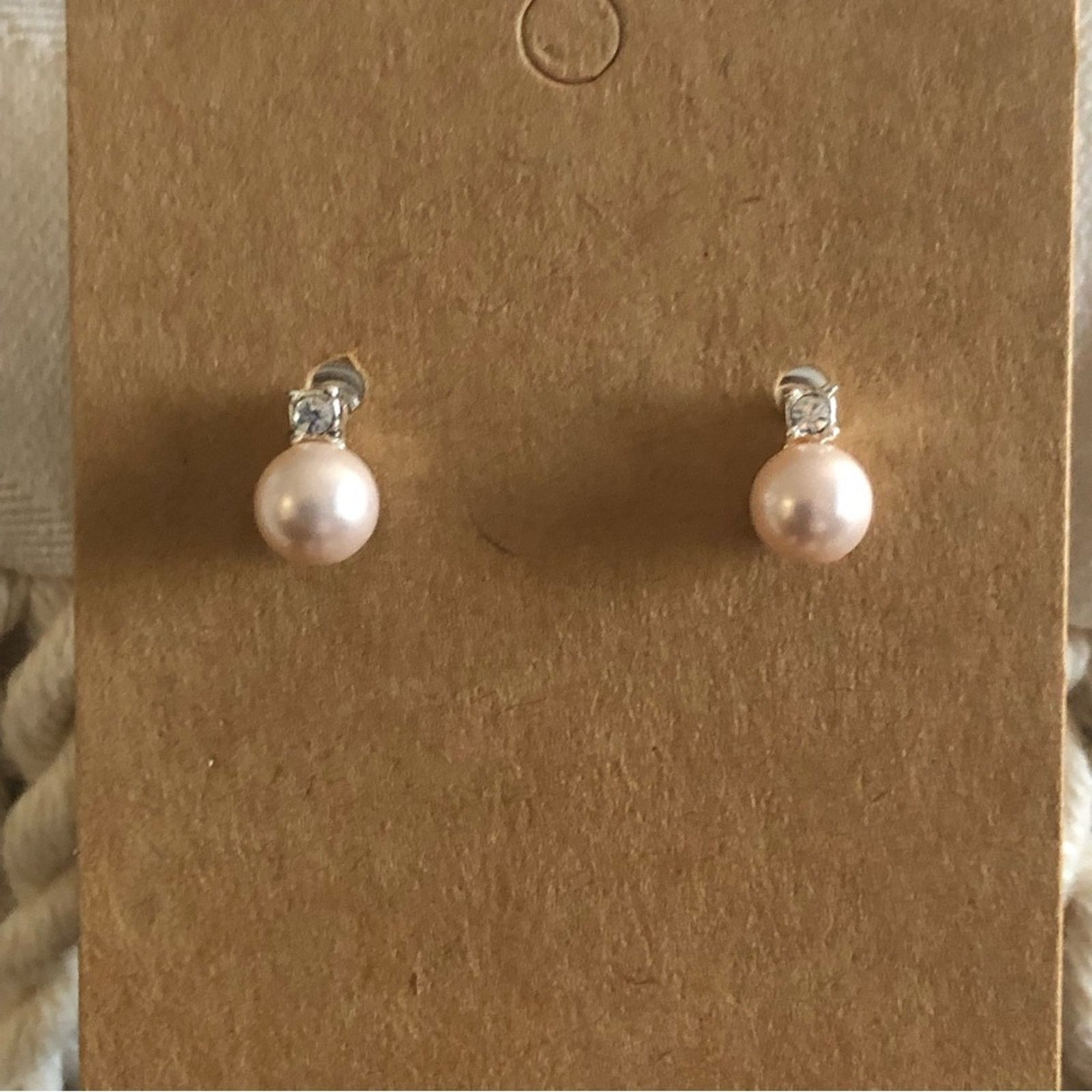 Vintage Vintage 80s Roman light blush pearl pierced earrings Size ONE SIZE - 3 Thumbnail