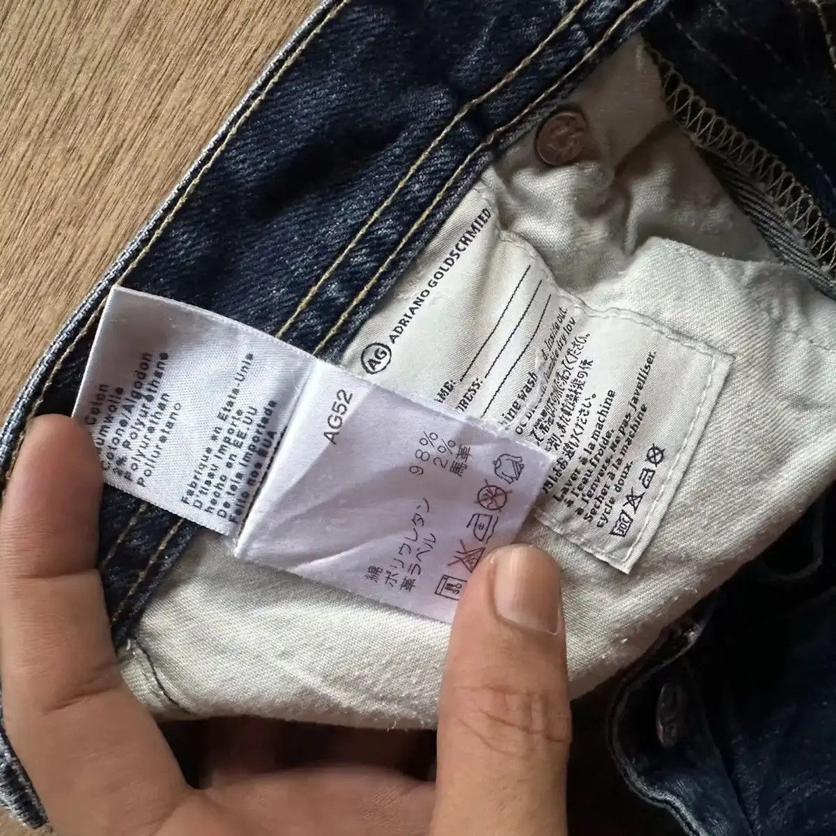 AG Adriano Goldschmied DISTRESSED DENIM ADRIANO GOLDSCHMIED JEANS PANTS MADE IN USA Size US 29 - 10 Thumbnail