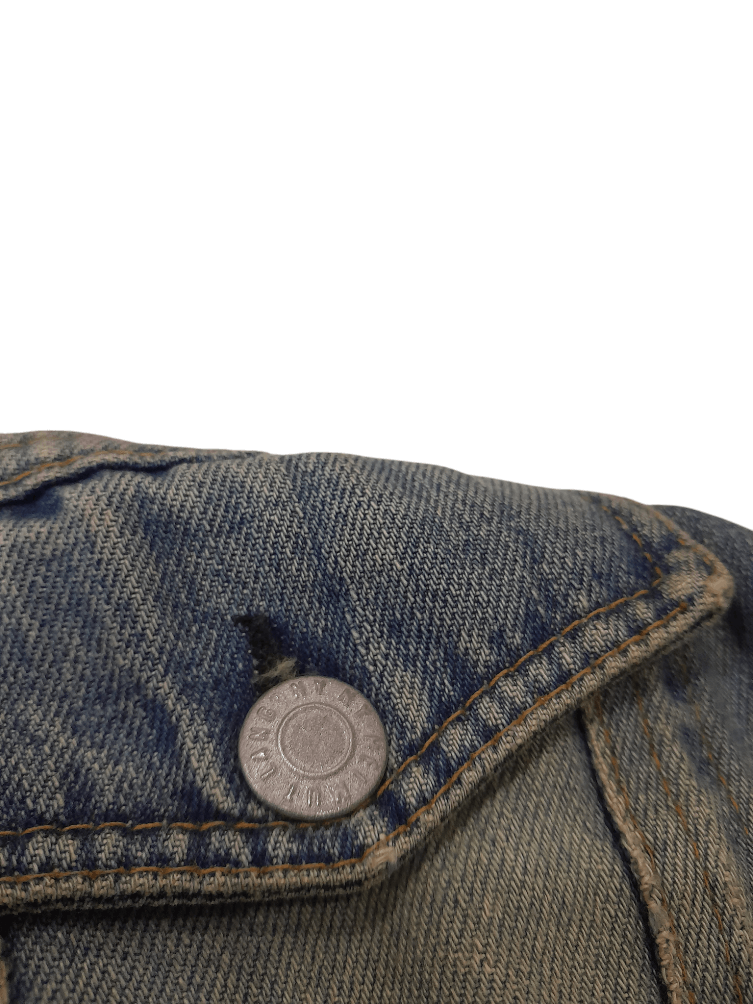 Helmut Lang × Vintage 1999 Helmut Lang Stoned Denim Jacket (F419) Size S / US 4 / IT 40 - 4 Thumbnail