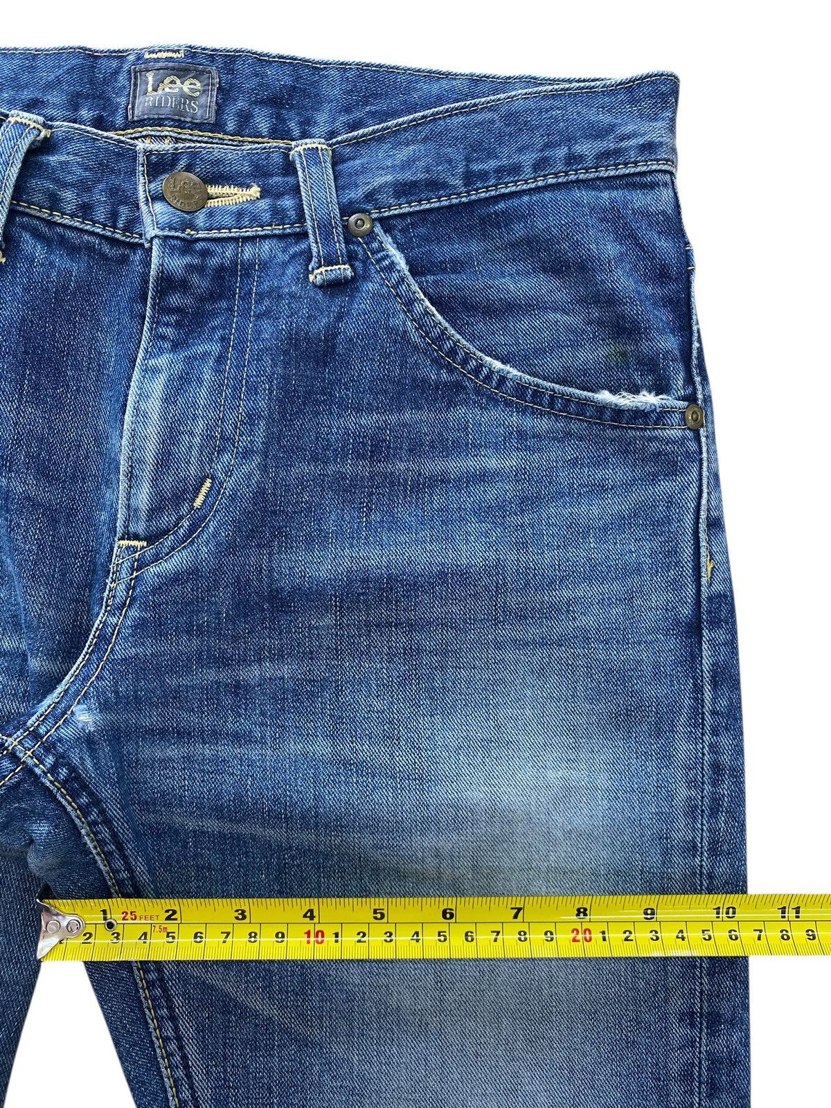 Lee Lee Riders Light Blue Wash Whiskered Style Skinny Leg Jeans Size US 31 - 7 Thumbnail