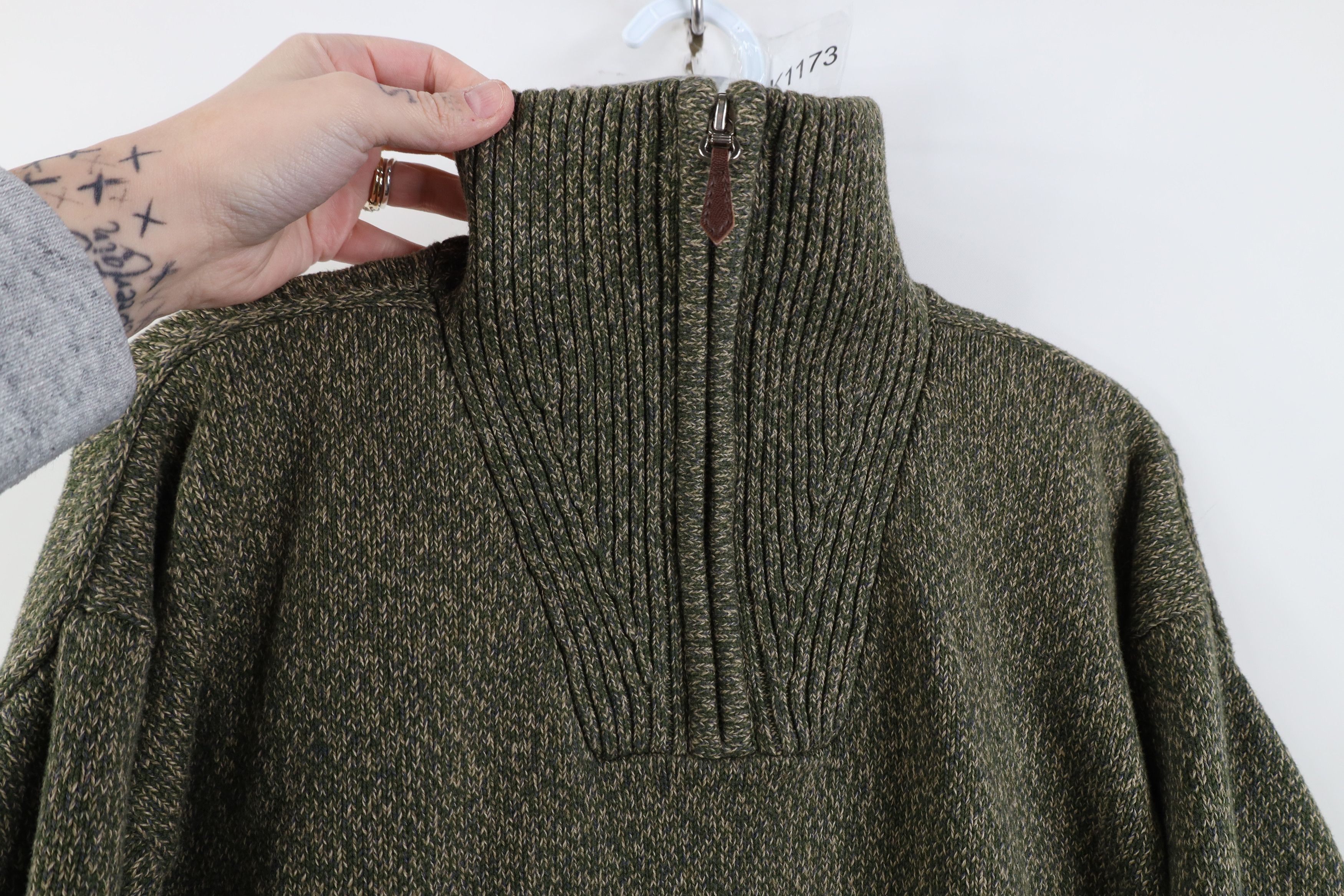 Vintage Vintage 90s Streetwear 1/4 Half Zip Cotton Pullover Sweater Size US L / EU 52-54 / 3 - 8 Thumbnail