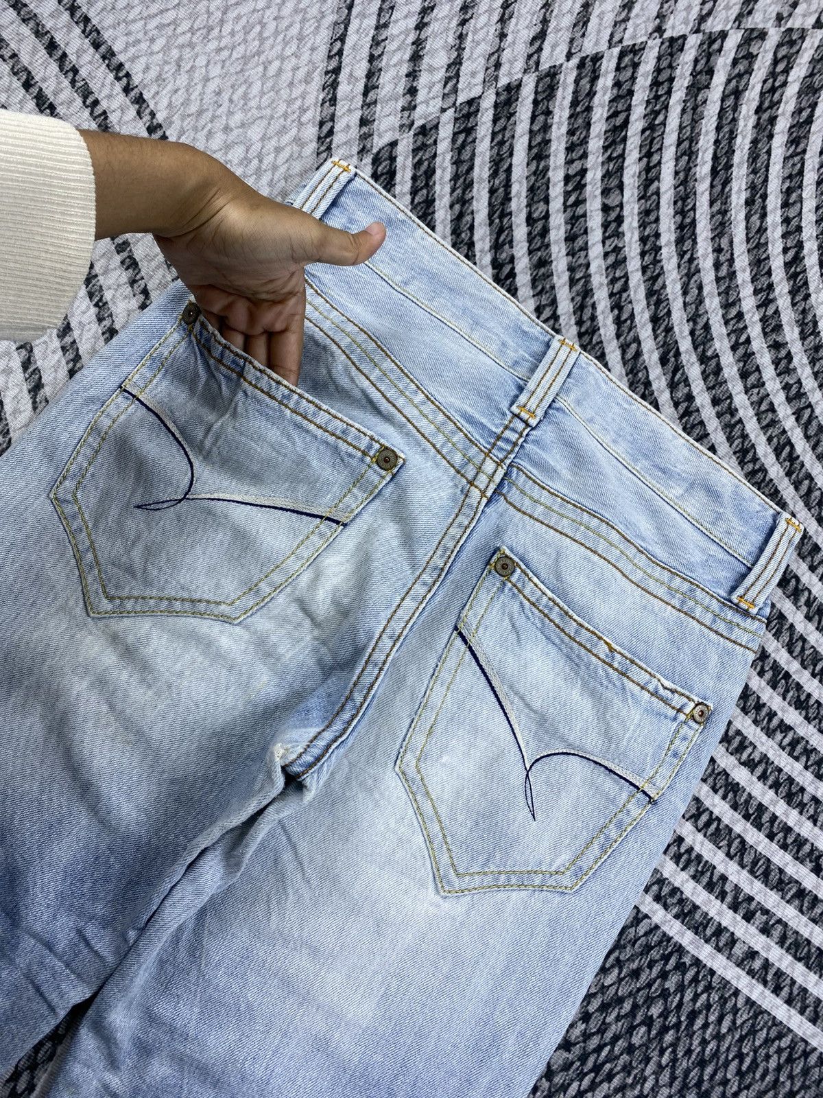 Japanese Brand Vintage Genoese Kapital Style Blue Washed Denim Jeans Size US 30 / EU 46 - 12 Thumbnail