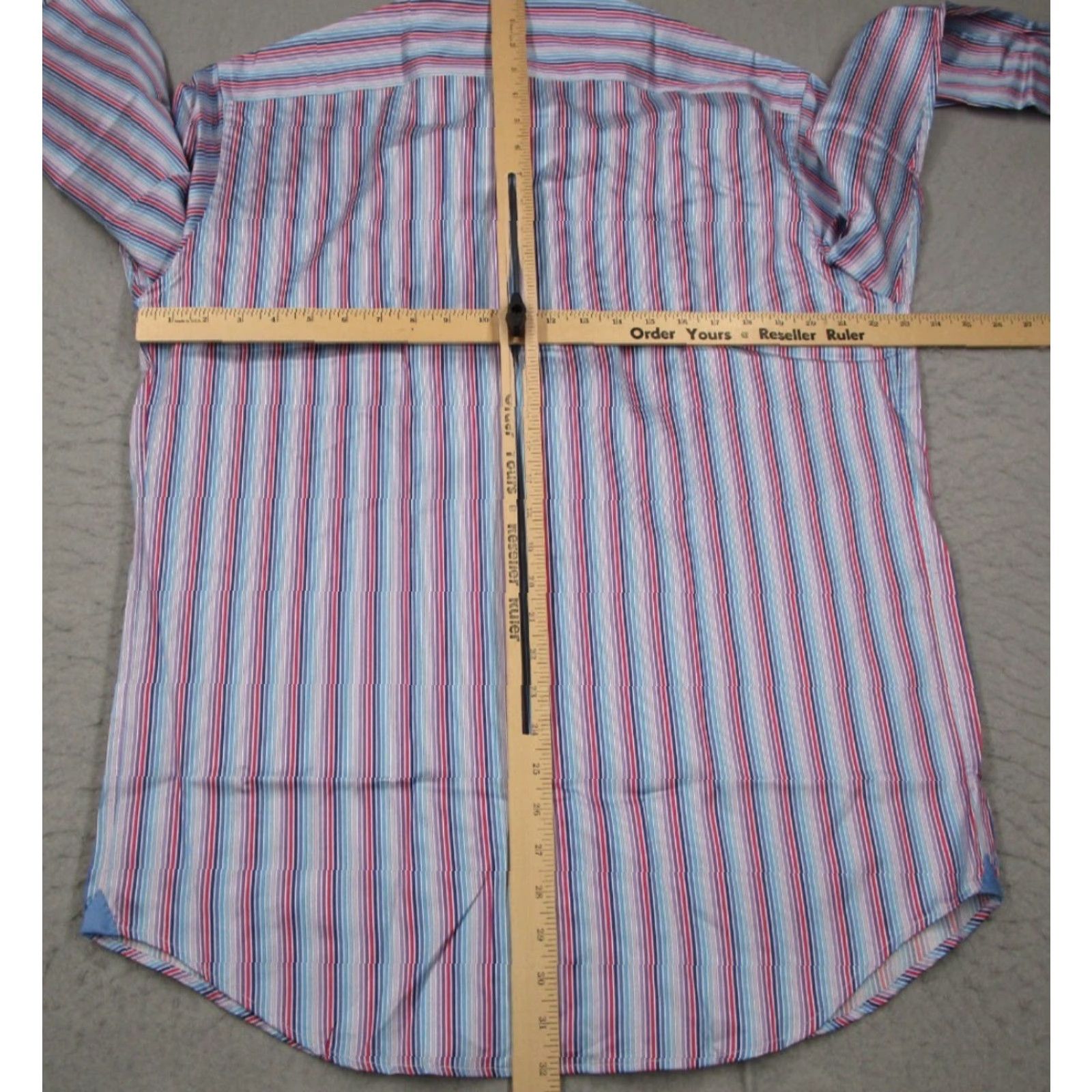 Robert Graham Robert Graham Dress Shirt Mens 43 17 Blue Striped Long Sleeve Button Up Size US XL / EU 56 / 4 - 5 Thumbnail