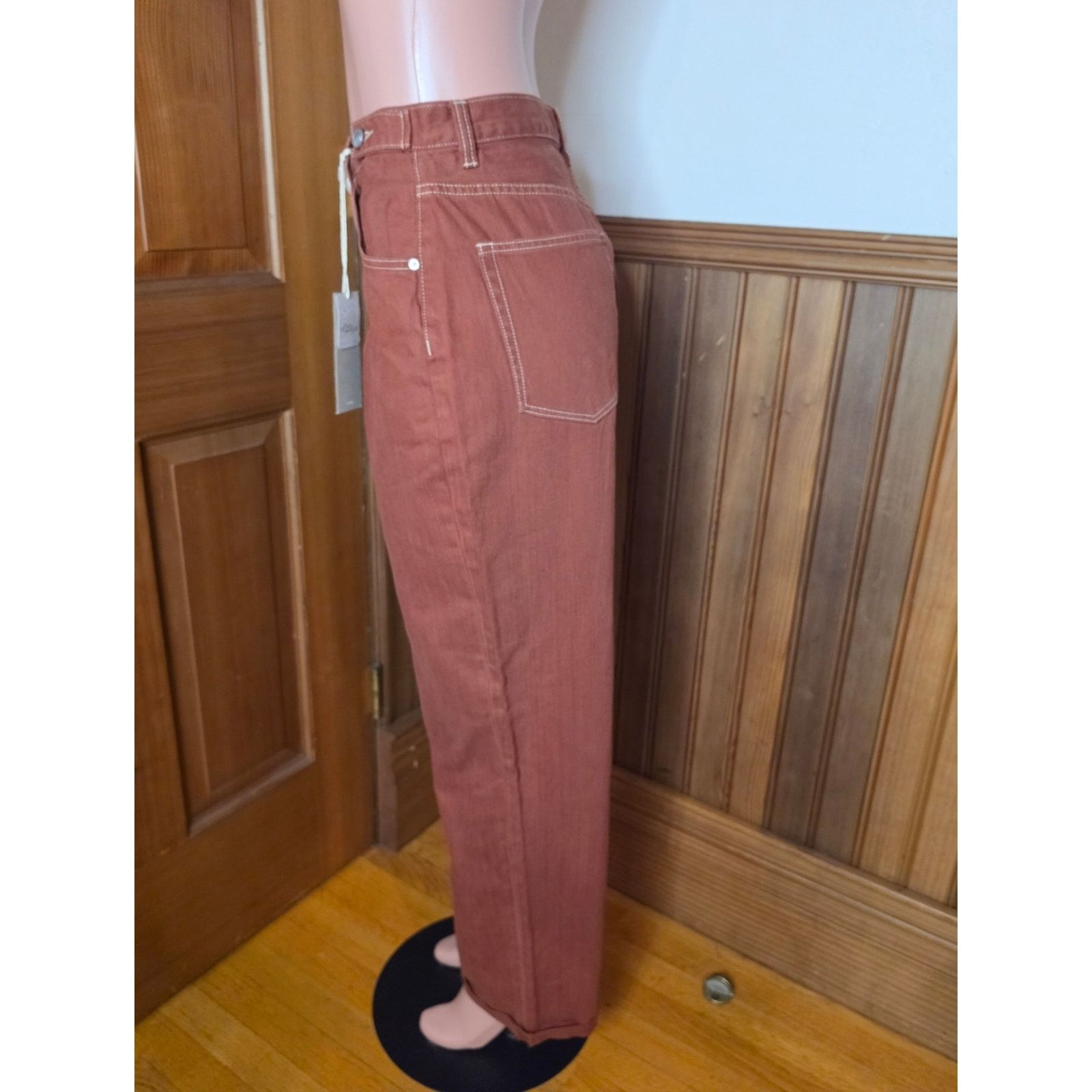Free People NWT Free People ZGY HI & LOOSE Rust Orange Jeans 30 Size 30" / US 8 / IT 44 - 9 Thumbnail