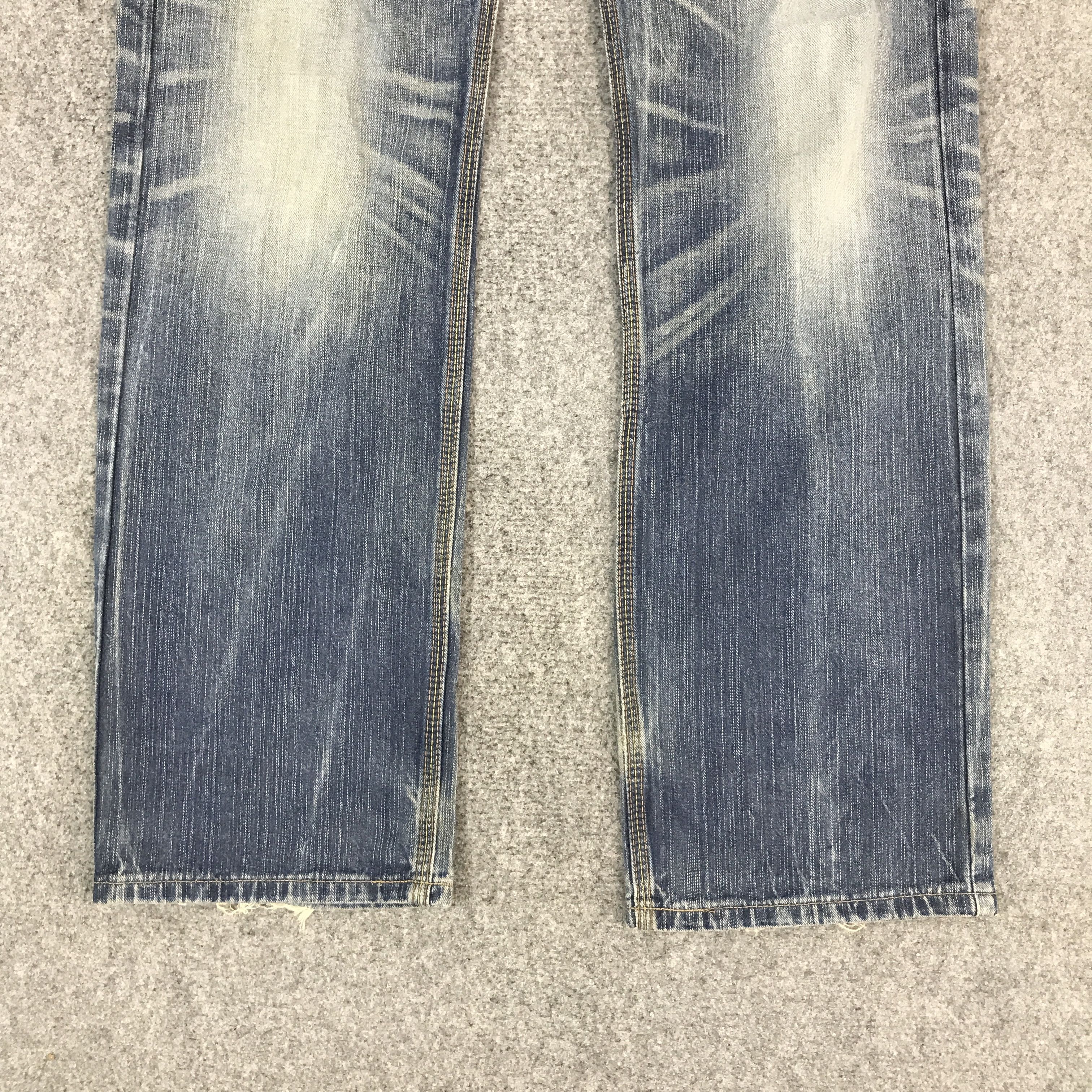 Japanese Brand BAGGY EDWIN JAPAN DOUBLE WAISH STYLE JEANS PANTS Size US 32 / EU 48 - 4 Thumbnail