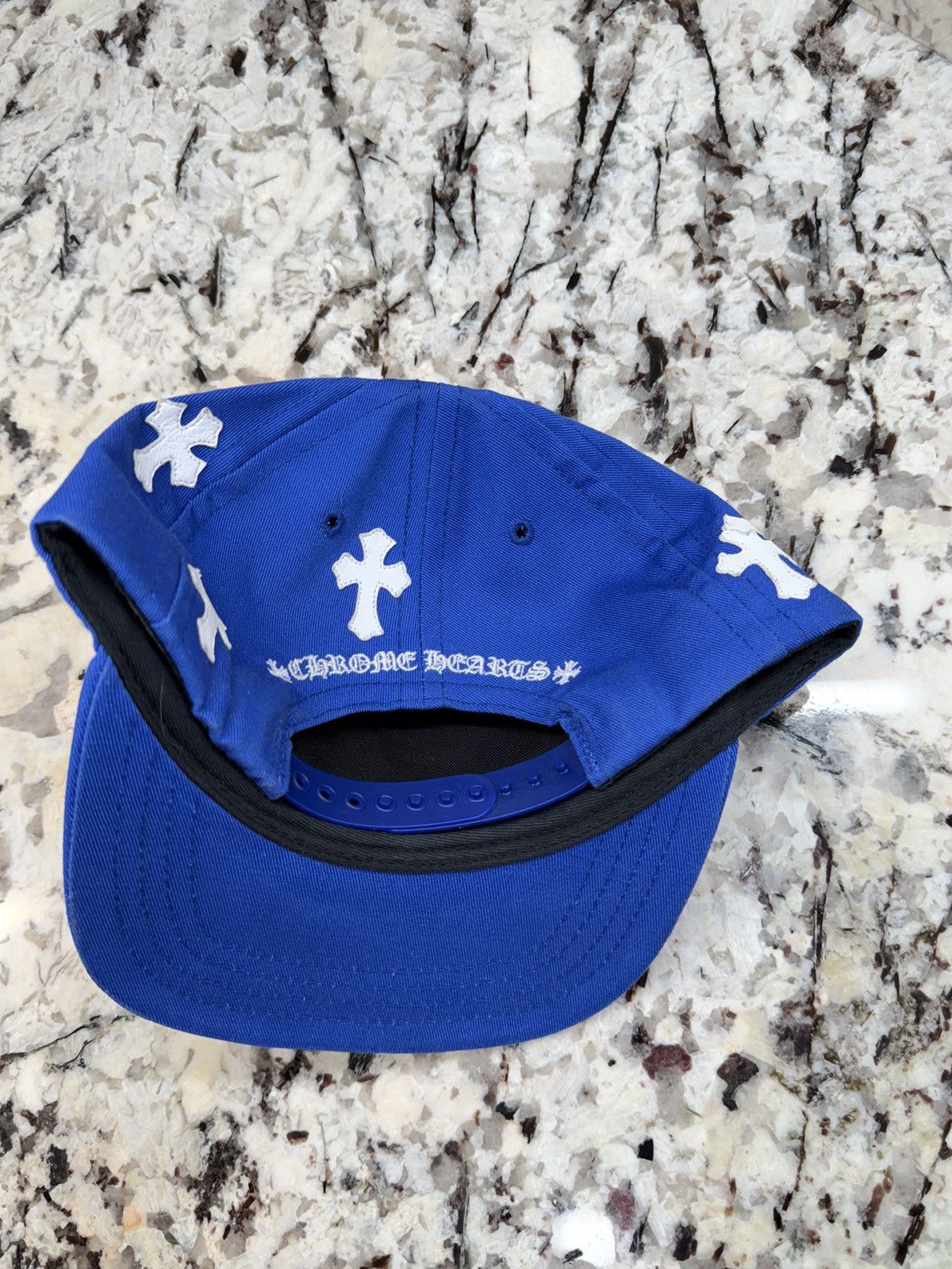 Chrome Hearts Chrome Hearts Cross Patch Hat Blue White Baseball Cap Size ONE SIZE - 15 Thumbnail