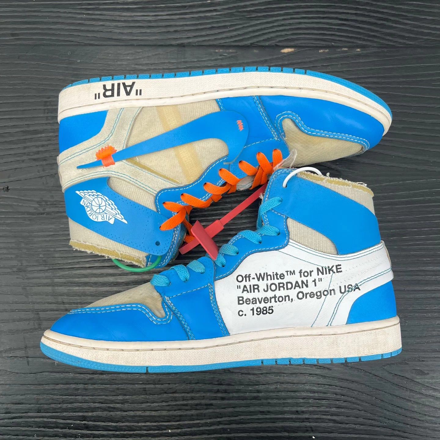 Nike OW AJ Carolina Blue 43 Size US 9.5 / EU 42-43 - 2 Thumbnail