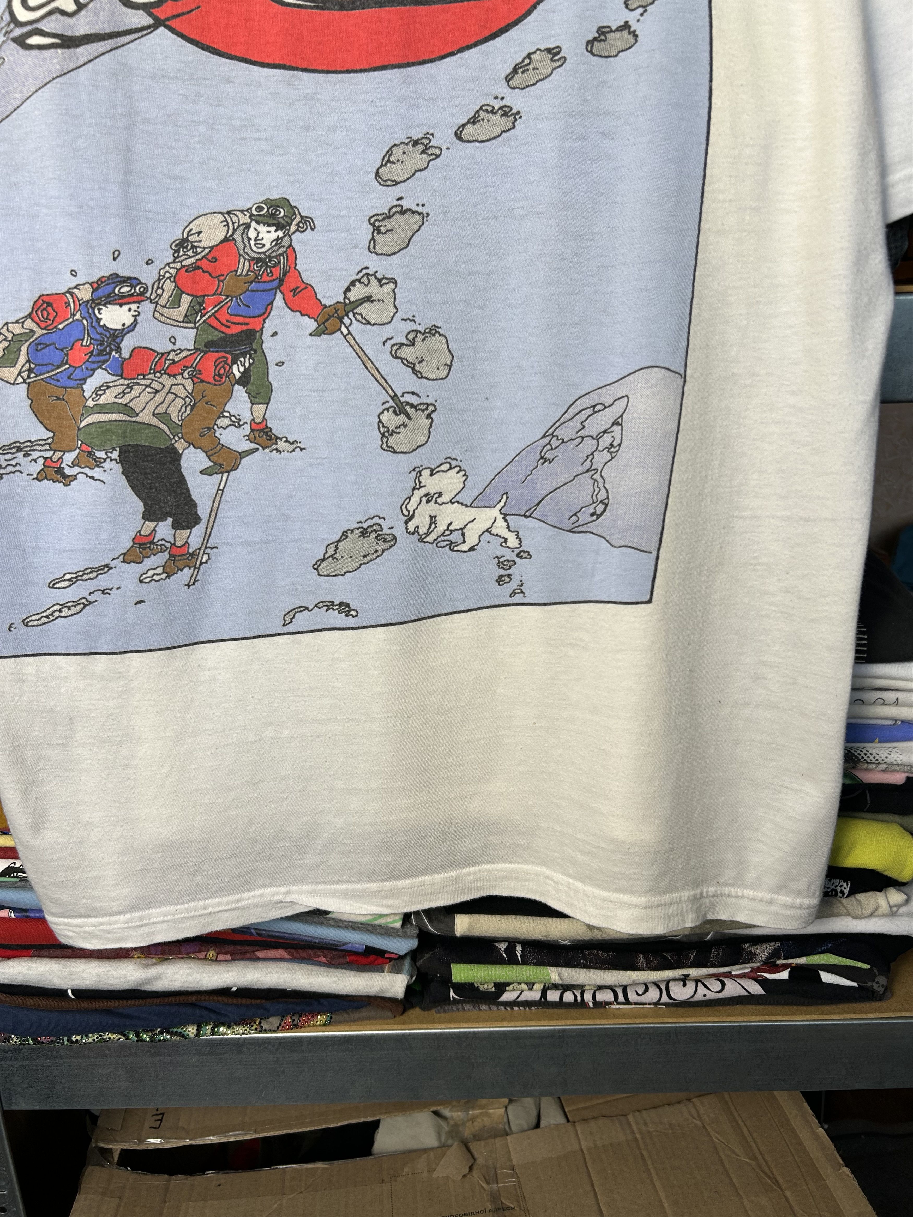 Cartoon Network Vintage 90s Adventures of Tintin in Tibet Cartoon T-shirt Size US XL / EU 56 / 4 - 6 Thumbnail