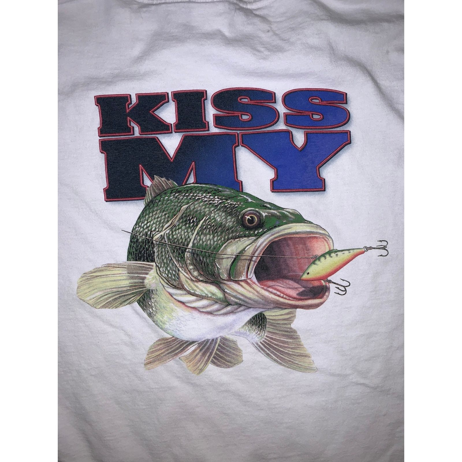 Columbia Sportswear Kiss My Bass Fishing Tee Men’s M White