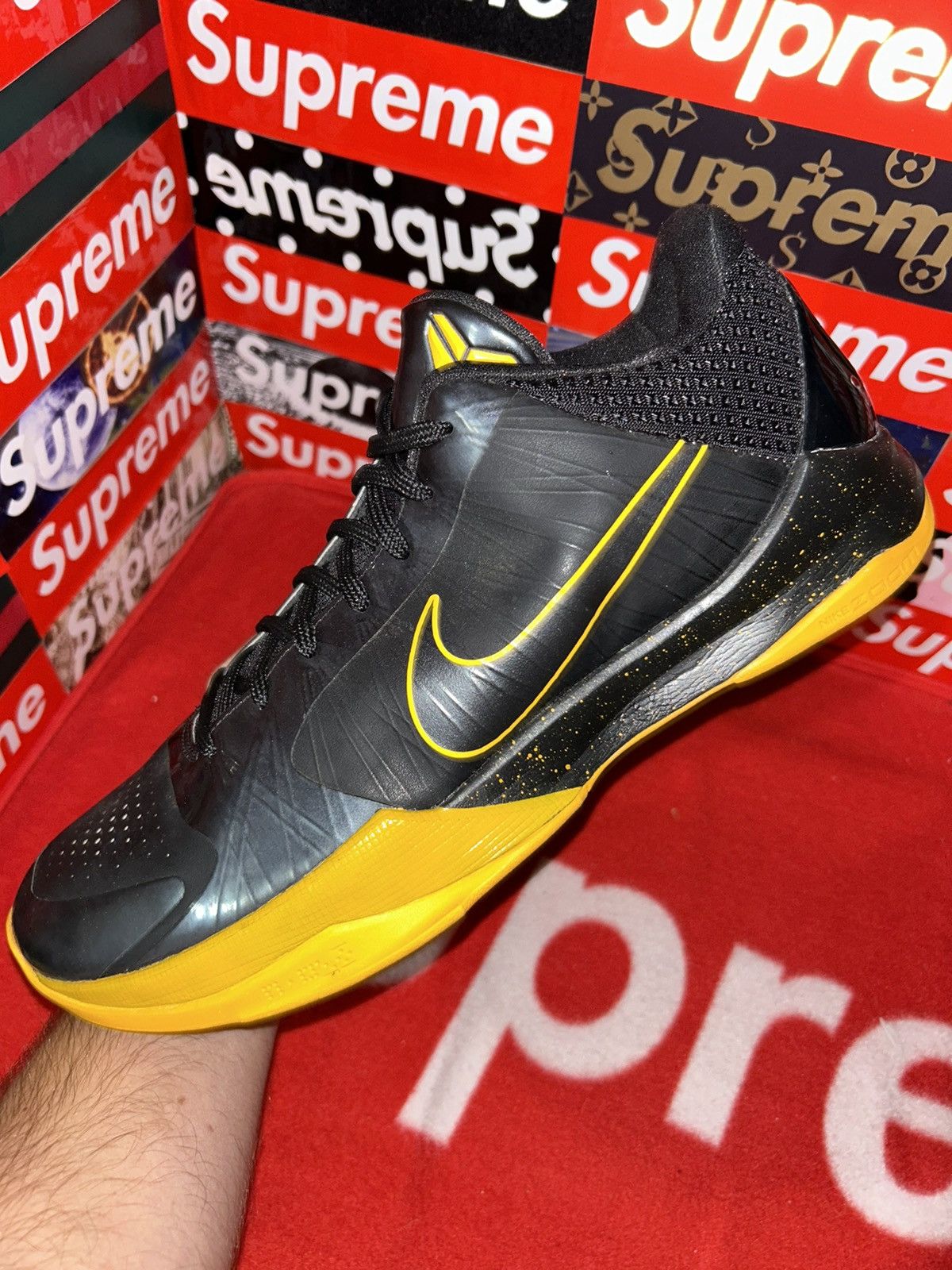 Nike Nike Zoom Kobe 5 ID Black Yellow 411773-900 12 NEW nikeID Size US 12 / EU 45 - 6 Thumbnail