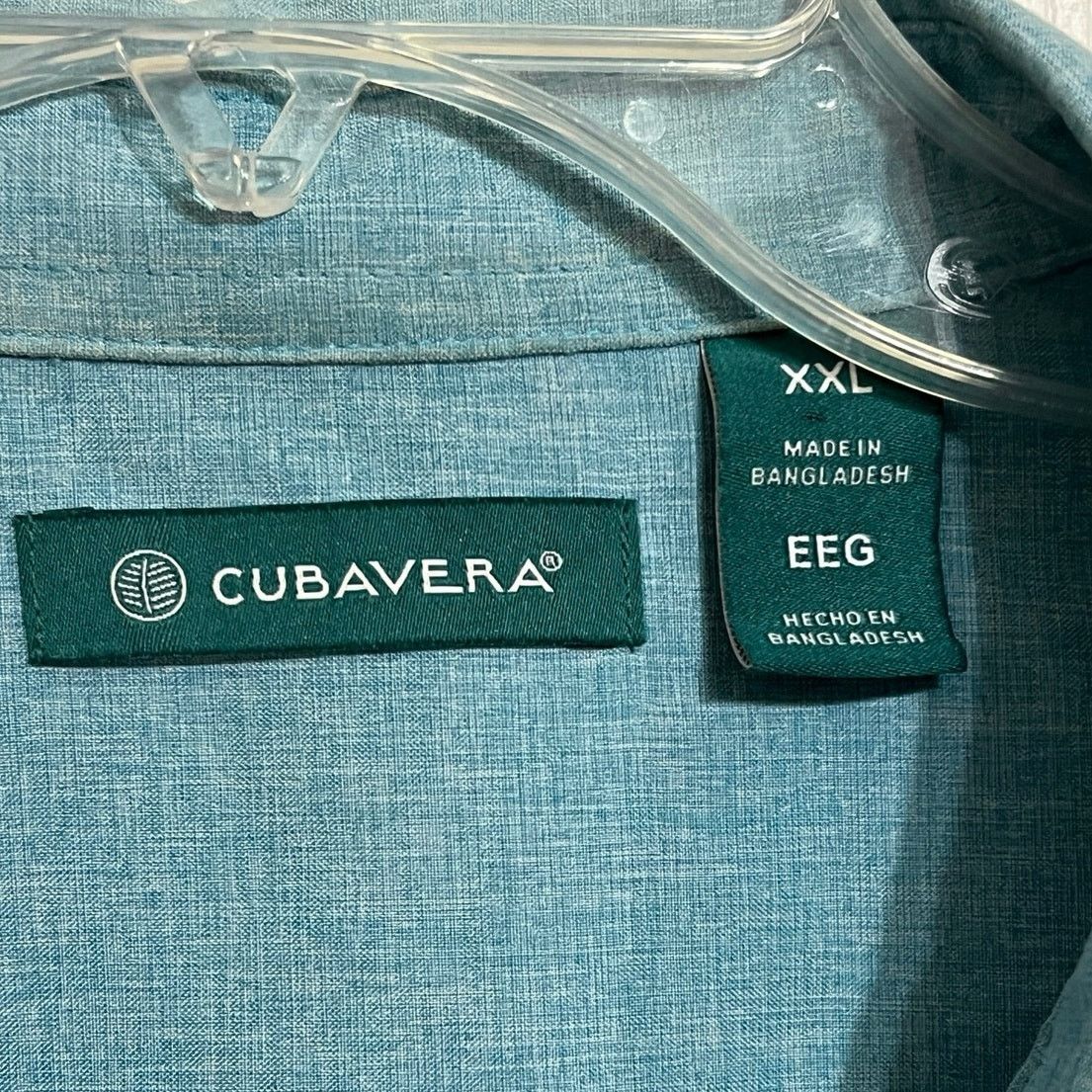 Cubavera Cubavera Sz XXL blue short slv shirt classic fit embroidery Size US XXL / EU 58 / 5 - 4 Thumbnail