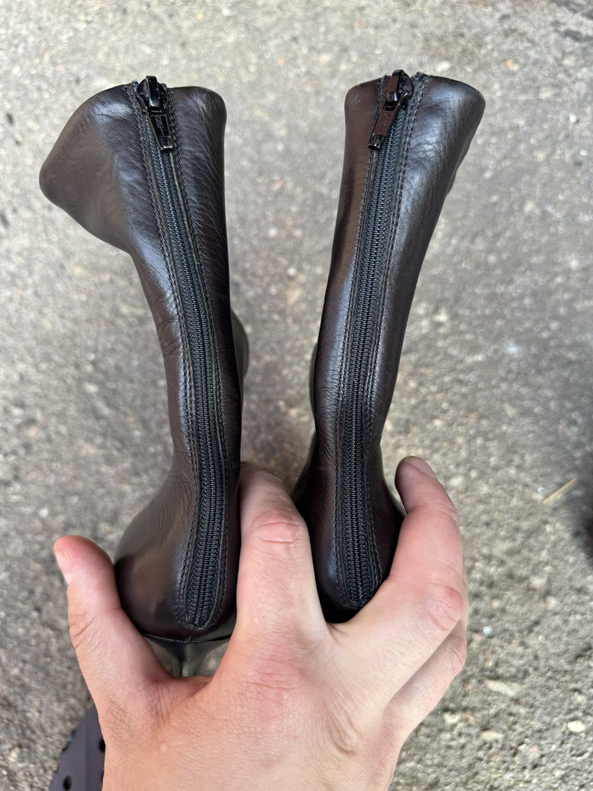 Helmut Lang Helmut Lang women leather high heel boots 39 size black Size US 9 / IT 39 - 10 Thumbnail