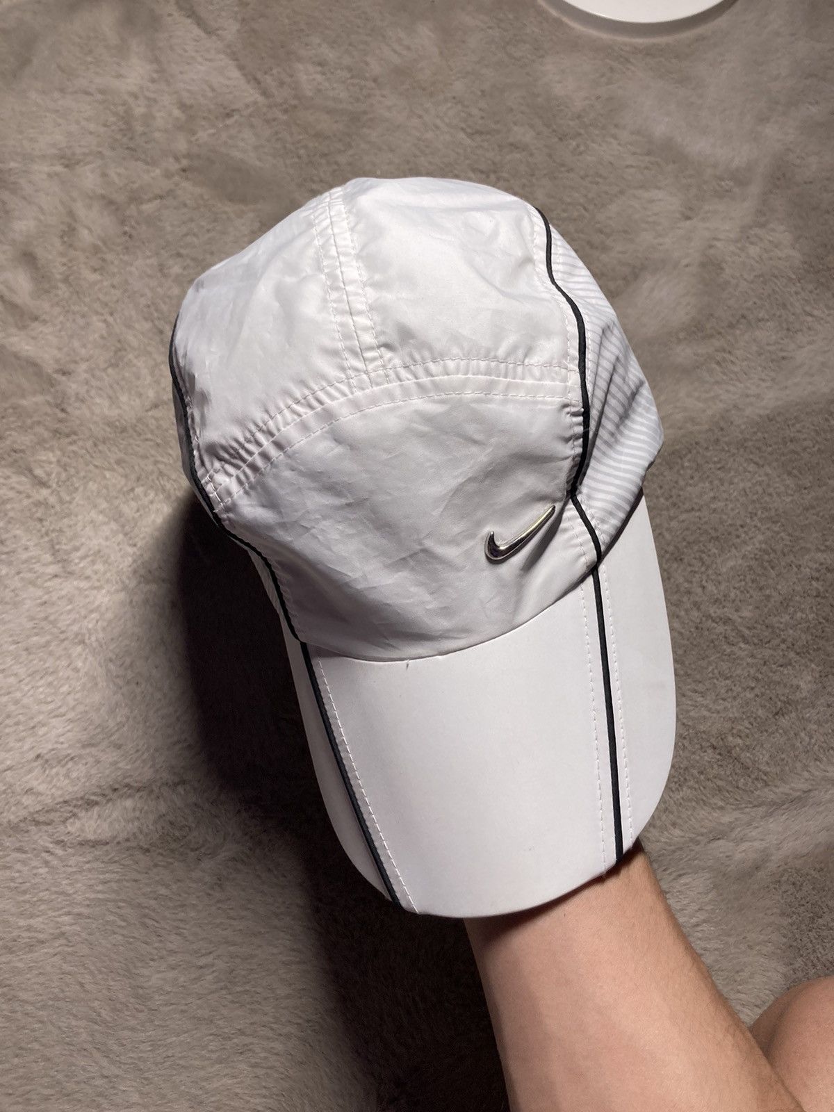 Nike × Vintage ⛩️Vintage Nike cap Y2K 5panel Hat Cap Rare drill shox like tn Size ONE SIZE - 5 Thumbnail