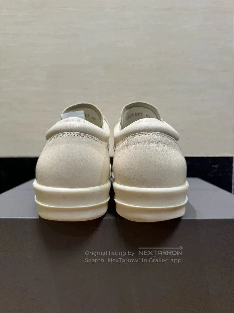 Rick Owens Rick Owens White Low Top Leather Sneakers. Size US 9 / EU 42 - 5 Thumbnail