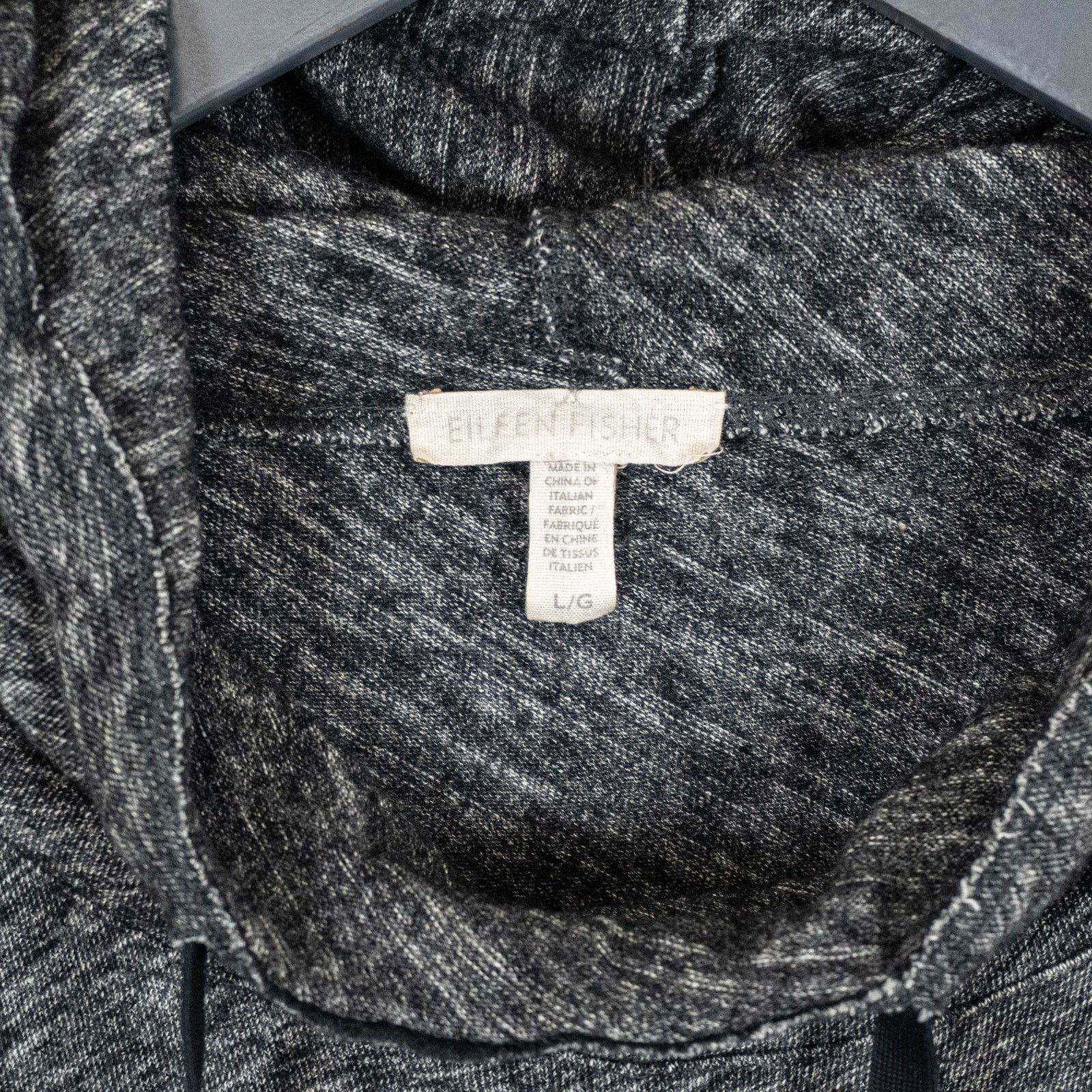 Eileen Fisher Eileen Fisher Organic Cotton Linen Slub Hooded top Sz Large Size L / US 10 / IT 46 - 8 Thumbnail