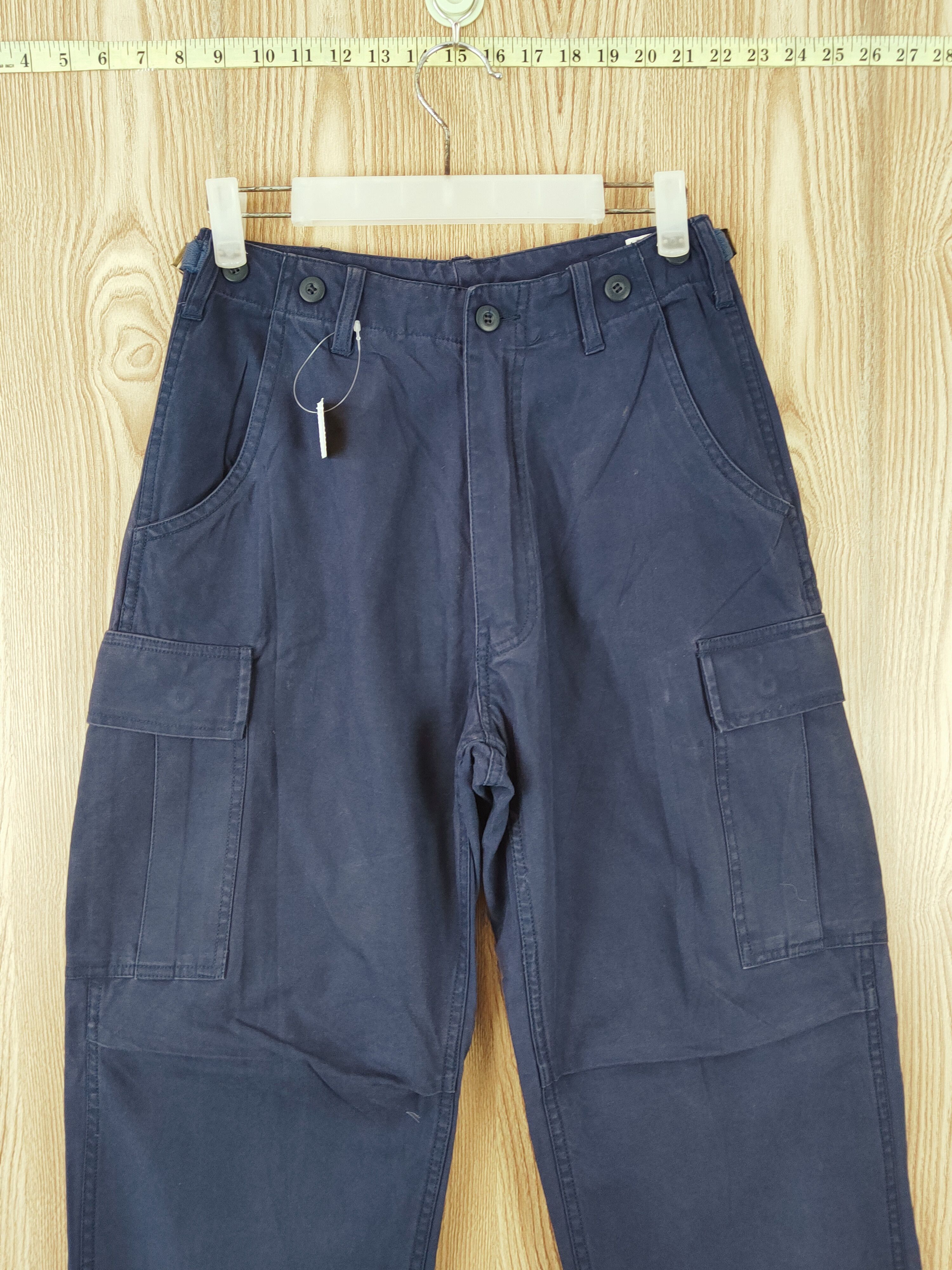 Japanese Brand Body Wave Navy Multipocket Tactical Cargo Pants #W919 Size US 28 / EU 44 - 2 Thumbnail
