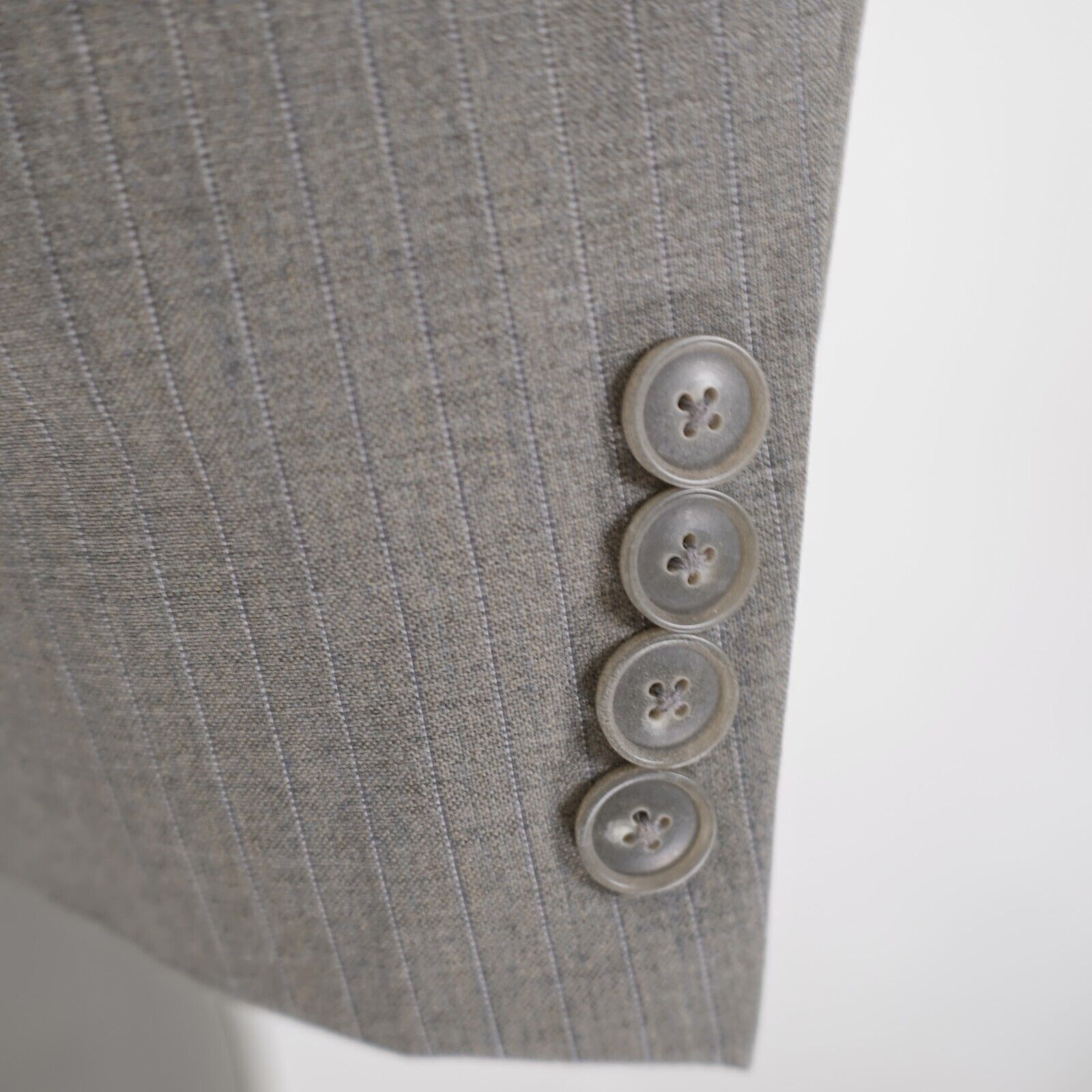 Jos. A. Bank Joseph Jos A Bank Wool Gray W/ Purple Striped Suit Jacket 38 Size 38R - 3 Thumbnail