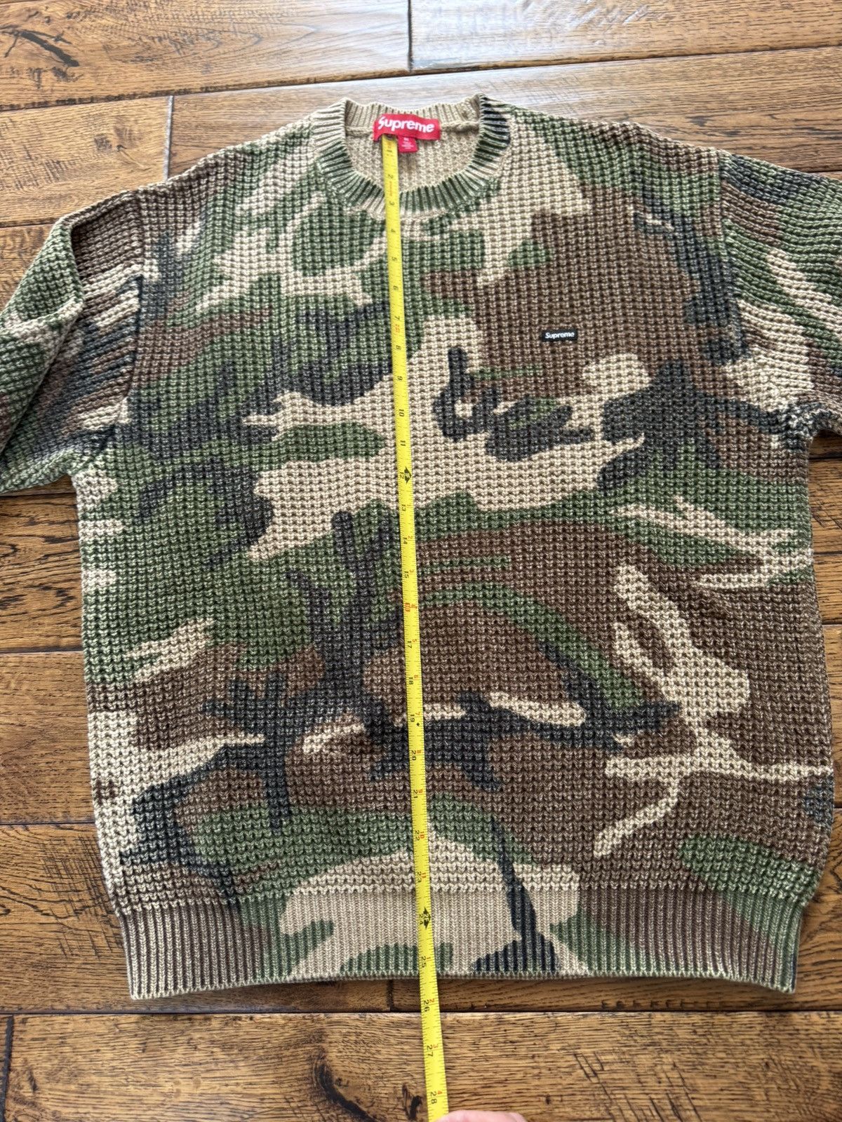 Supreme Supreme Washed Small Box Waffle Knit Sweater Camo Size US M / EU 48-50 / 2 - 4 Thumbnail