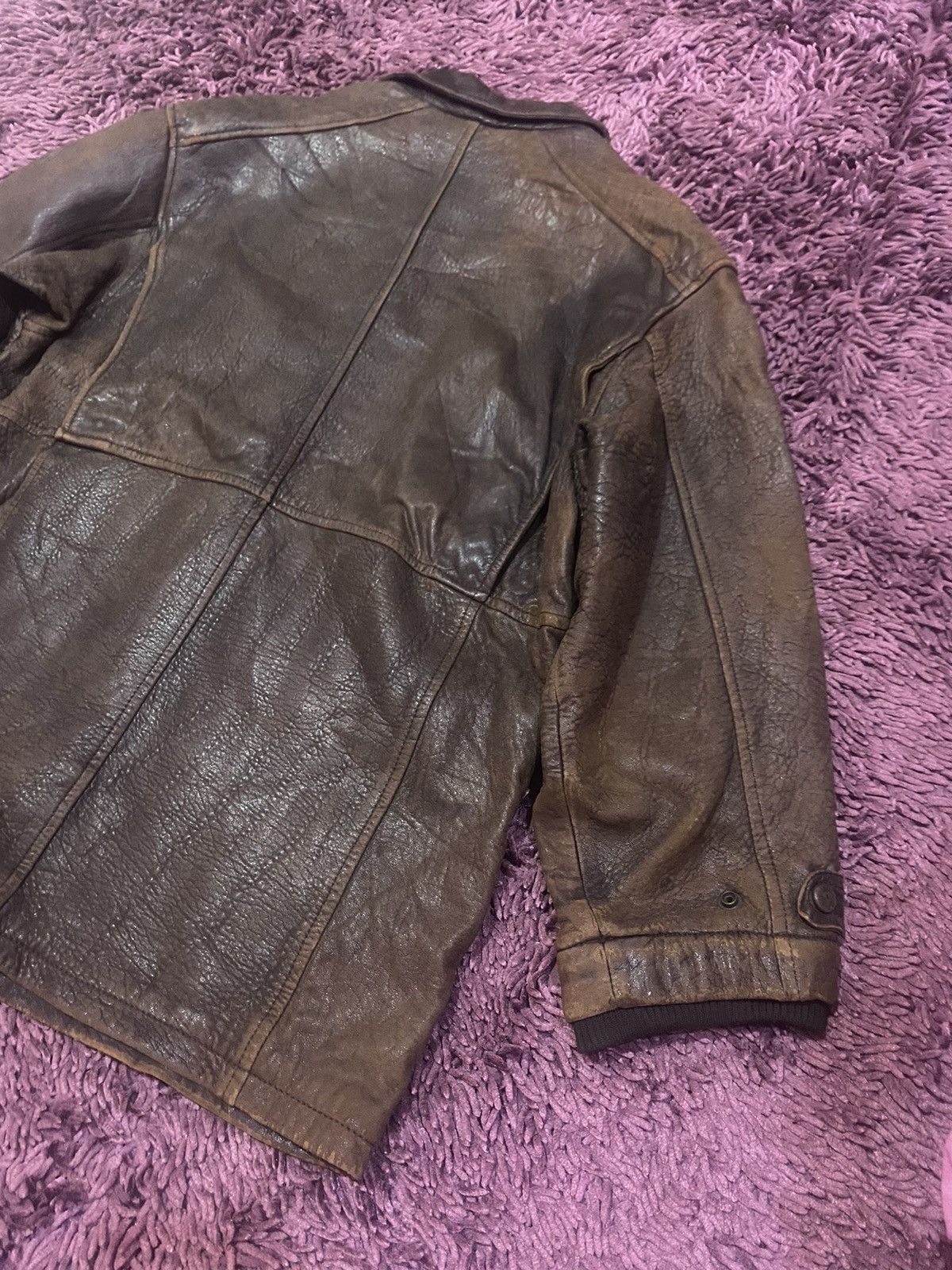 Japanese Brand × Vintage Vintage BA-TSU JAPAN Leather Parka Jacket Size US M / EU 48-50 / 2 - 6 Thumbnail
