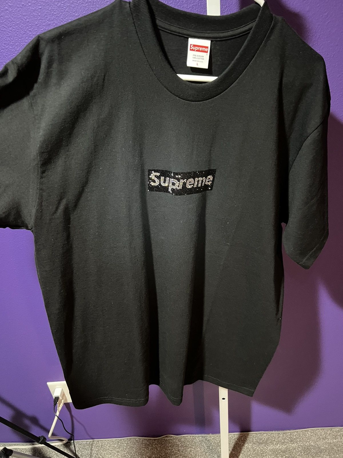 Supreme Supreme Swarovski box logo tee Size US L / EU 52-54 / 3 - 2 Thumbnail