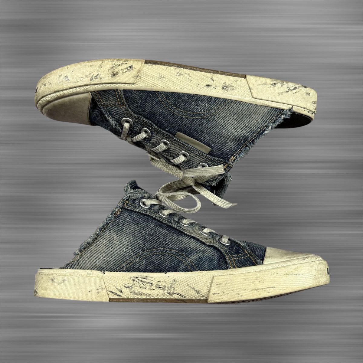 Balenciaga Balenciaga Mules Destroyed Denim & Rubber Size US 8.5 / EU 41-42 - 4 Thumbnail