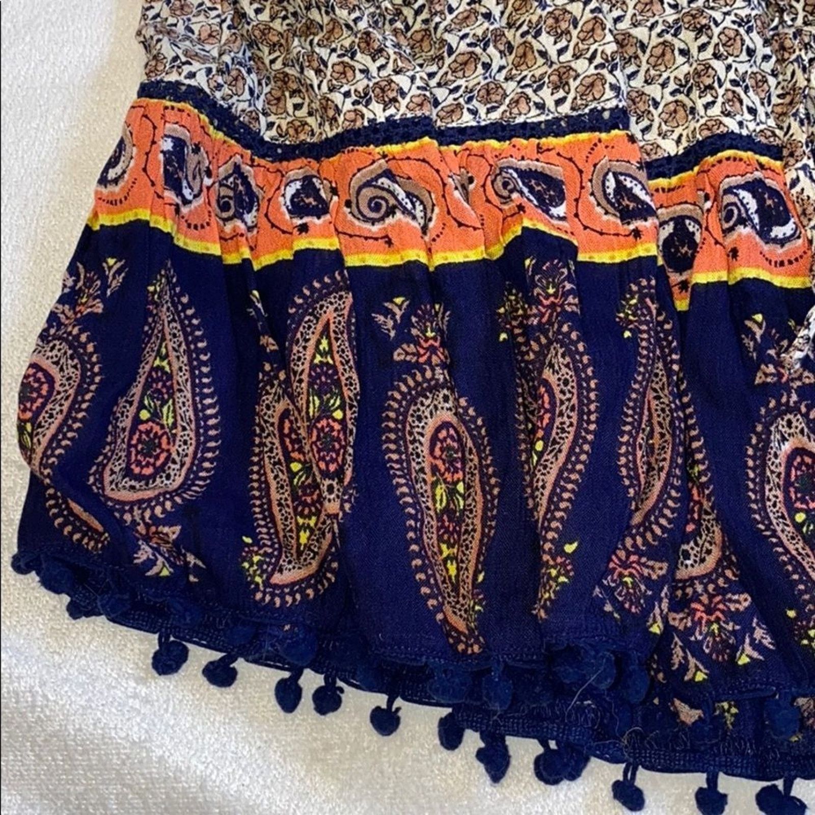 Other Alya Bohemian Paisley Print Mini Skirt | Sz S Size 27" / US 4 / IT 40 - 3 Thumbnail