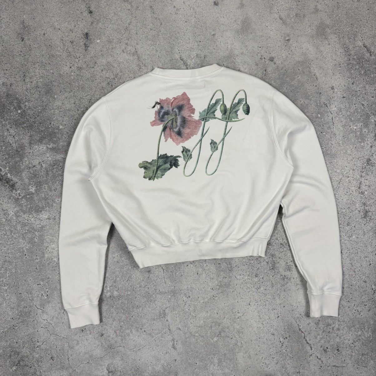 Off-White Off-White Floral Motif Crewneck Sweatshirt Size XS / US 0-2 / IT 36-38 - 7 Thumbnail