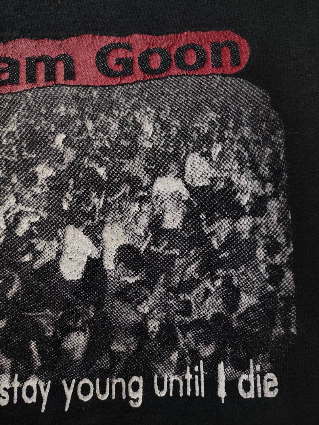 Band Tees Vtg 00's D.I. Team Goon " I'm Gonna Stay Young Until I Die " Size US S / EU 44-46 / 1 - 4 Thumbnail