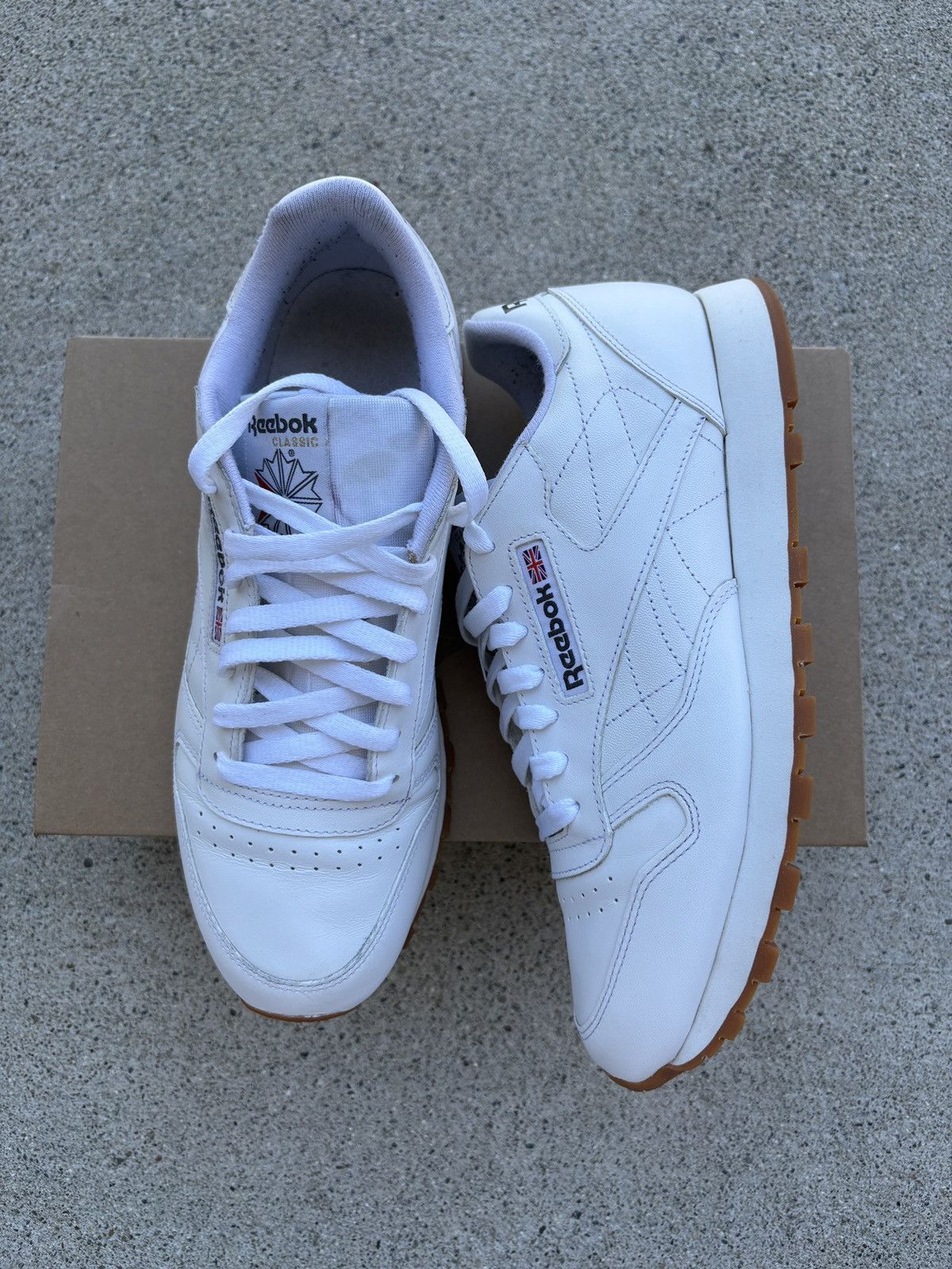 Reebok Reebok Classic White Leather Shoes Men’s Size 9.5 Size US 9.5 / EU 42-43 - 7 Thumbnail
