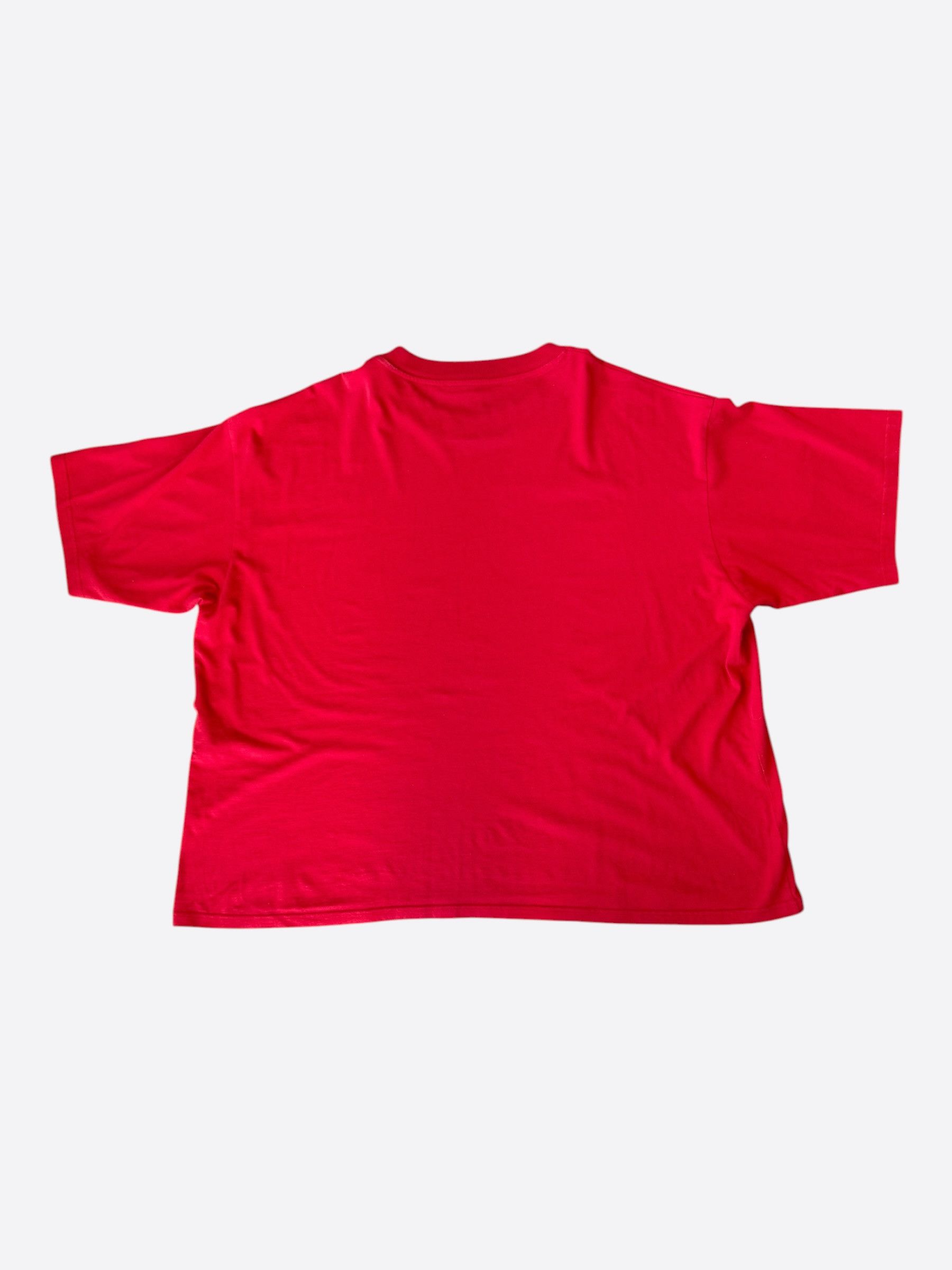 Balenciaga Balenciaga Red & Black Logo T-Shirt Size US XXL / EU 58 / 5 - 2 Thumbnail
