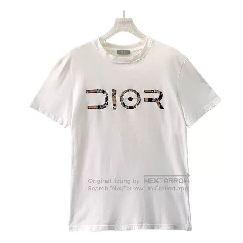 Dior Dior White laser logo printed cotton round-neck short-slee Size US S / EU 44-46 / 1 - 1 Thumbnail