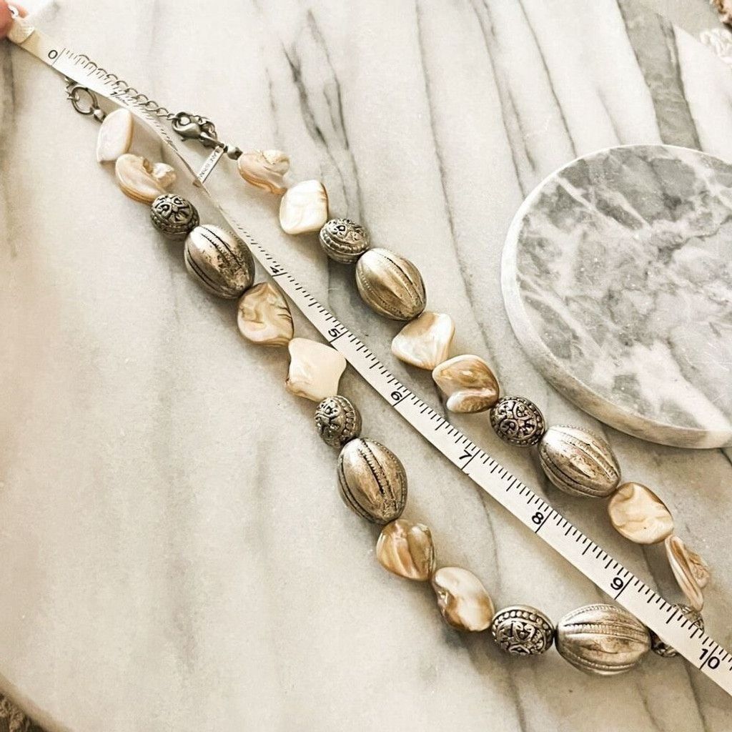 Jewelry Lane Bryant Shell Beaded Necklace Chunky Silver Size ONE SIZE - 5 Thumbnail