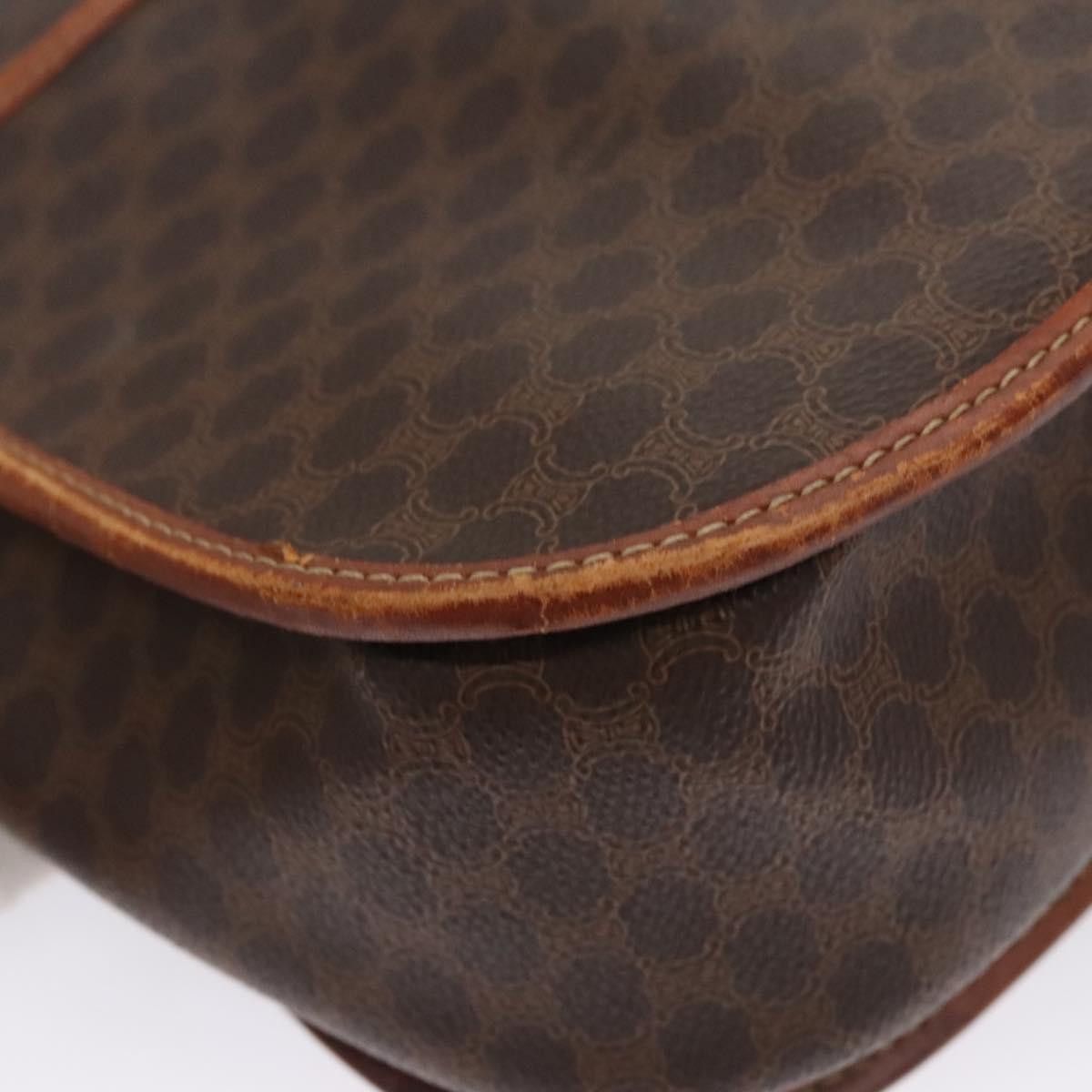 Celine CELINE Macadam Canvas Shoulder Bag Pvc Leather Brown Size ONE SIZE - 12 Thumbnail