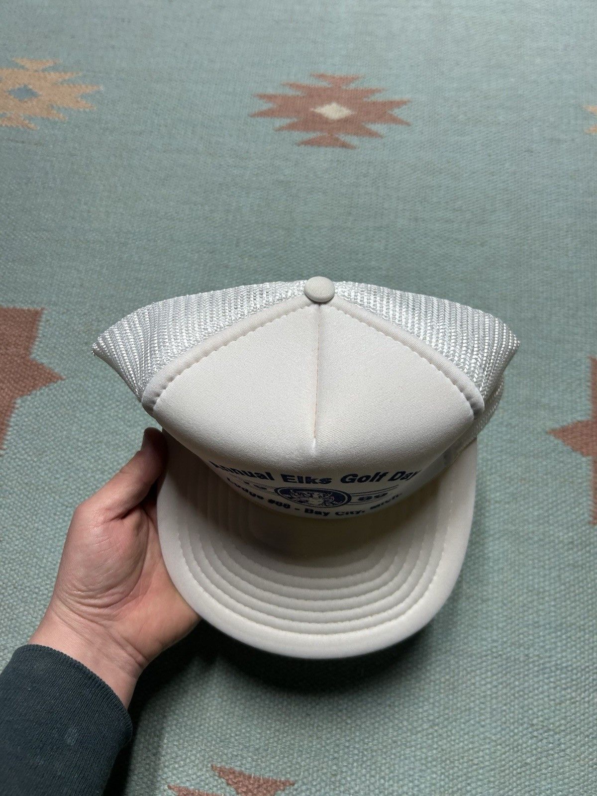 Vintage trucker hat annual elks golf day bay city Michigan elk lodge Size ONE SIZE - 3 Thumbnail