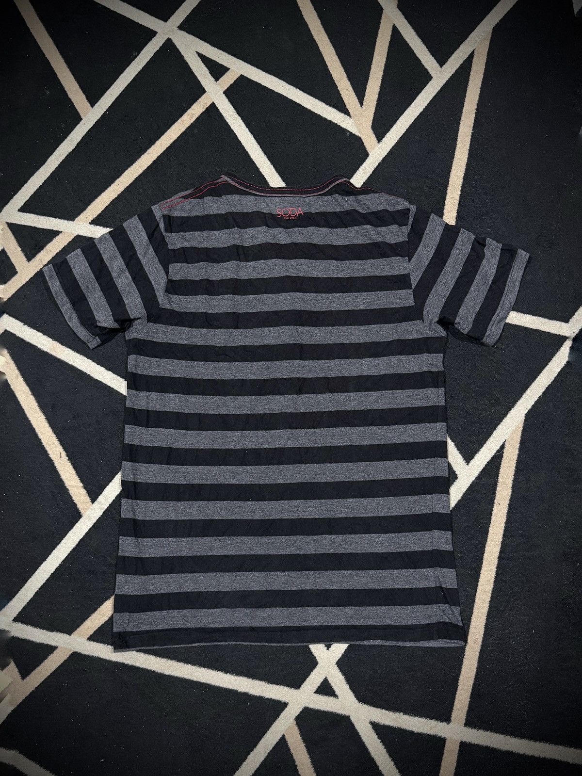 Hysteric Glamour Striped Soda Tees Half Button Size US M / EU 48-50 / 2 - 2 Thumbnail