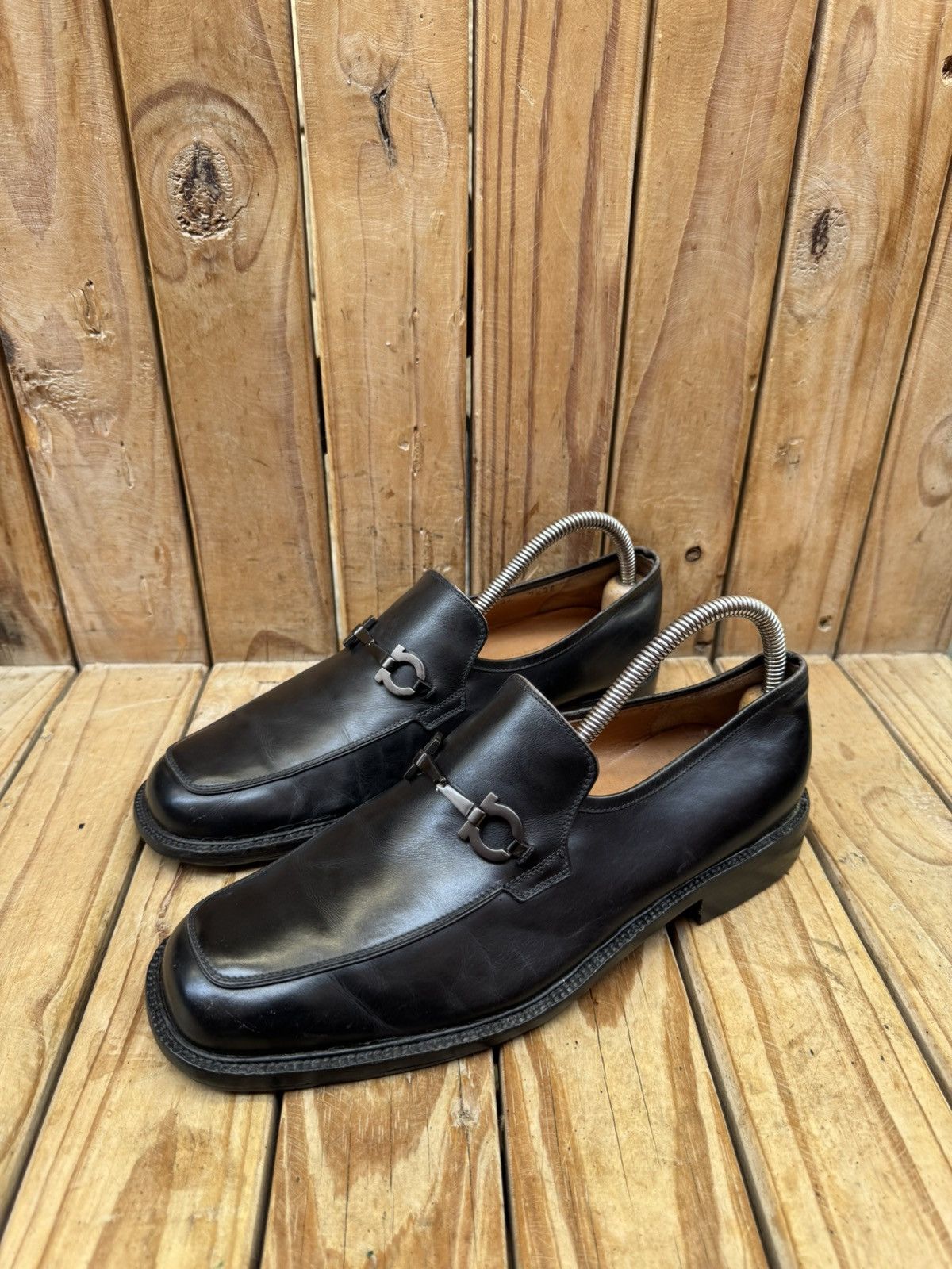 Salvatore Ferragamo Salvatore Ferragamo Black Men’s Leather Loafers Sz US 7.5 EE Size US 7.5 / EU 40-41 - 6 Thumbnail