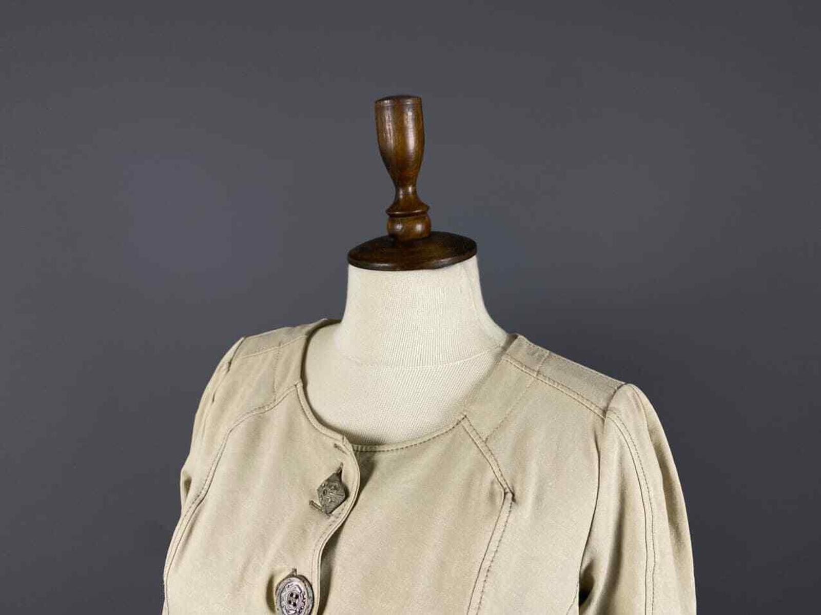 Designer Elisa Cavaletti Club Sono Italiano Beige Jacket Size XL / 4 Size XL / US 12-14 / IT 48-50 - 2 Thumbnail