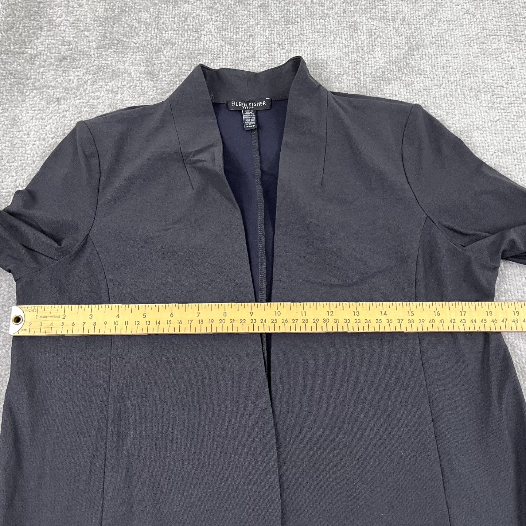 Eileen Fisher VINTAGE Eileen Fisher Blazer Jacket Shirt Womens PS Petite Small Gray Office Business Casual Size S / US 4 / IT 40 - 6 Thumbnail