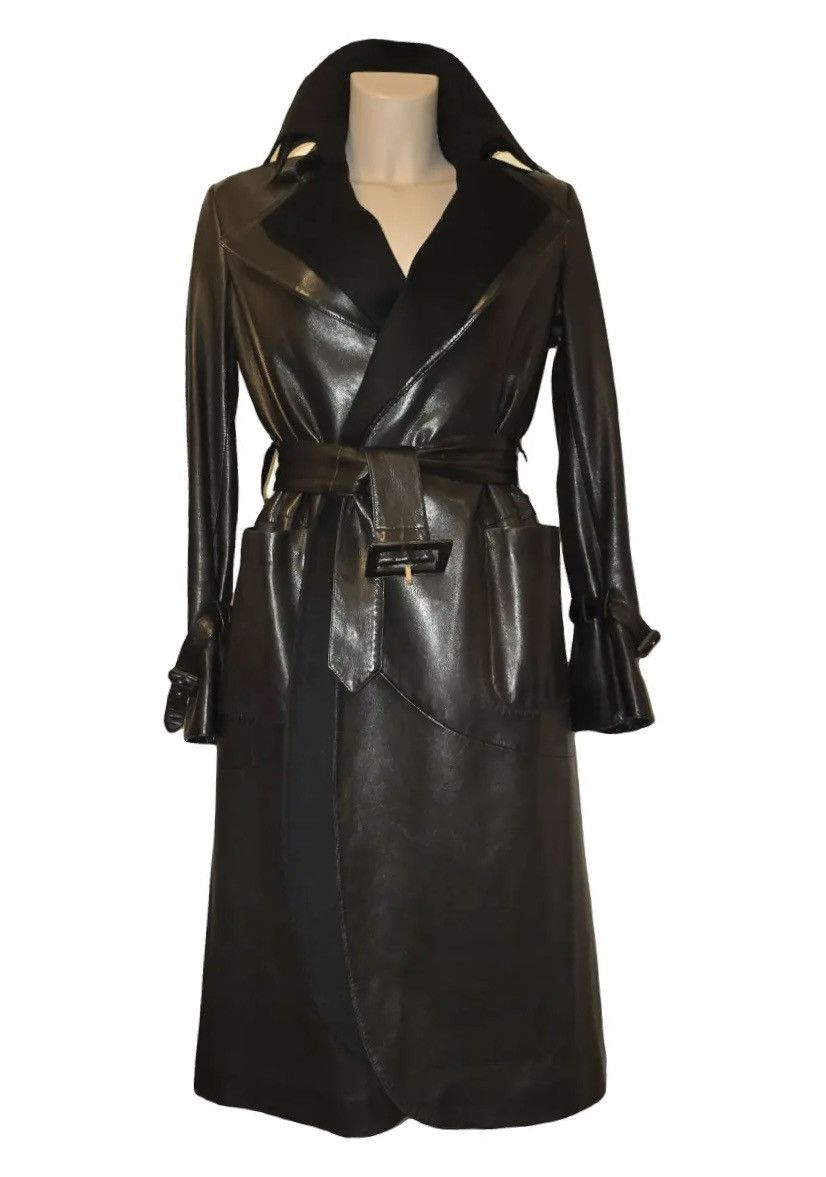 RARE 2 PIECE CASHMERE AND LEATHER COAT