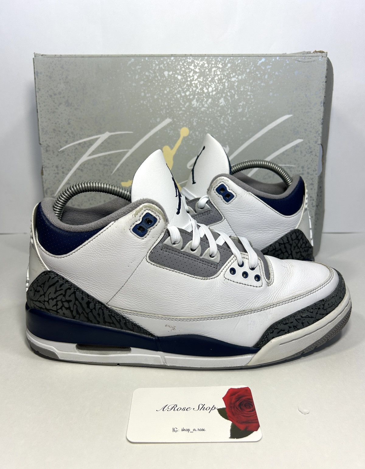 Jordan Brand × Nike Nike Air Jordan 3 Retro ‘Midnight Navy’ Shoes Size: 10.5 M Size US 10.5 / EU 43-44 - 1 Thumbnail